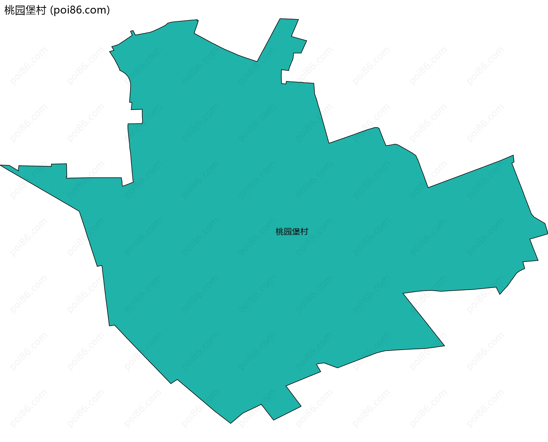 桃园堡村边界地图