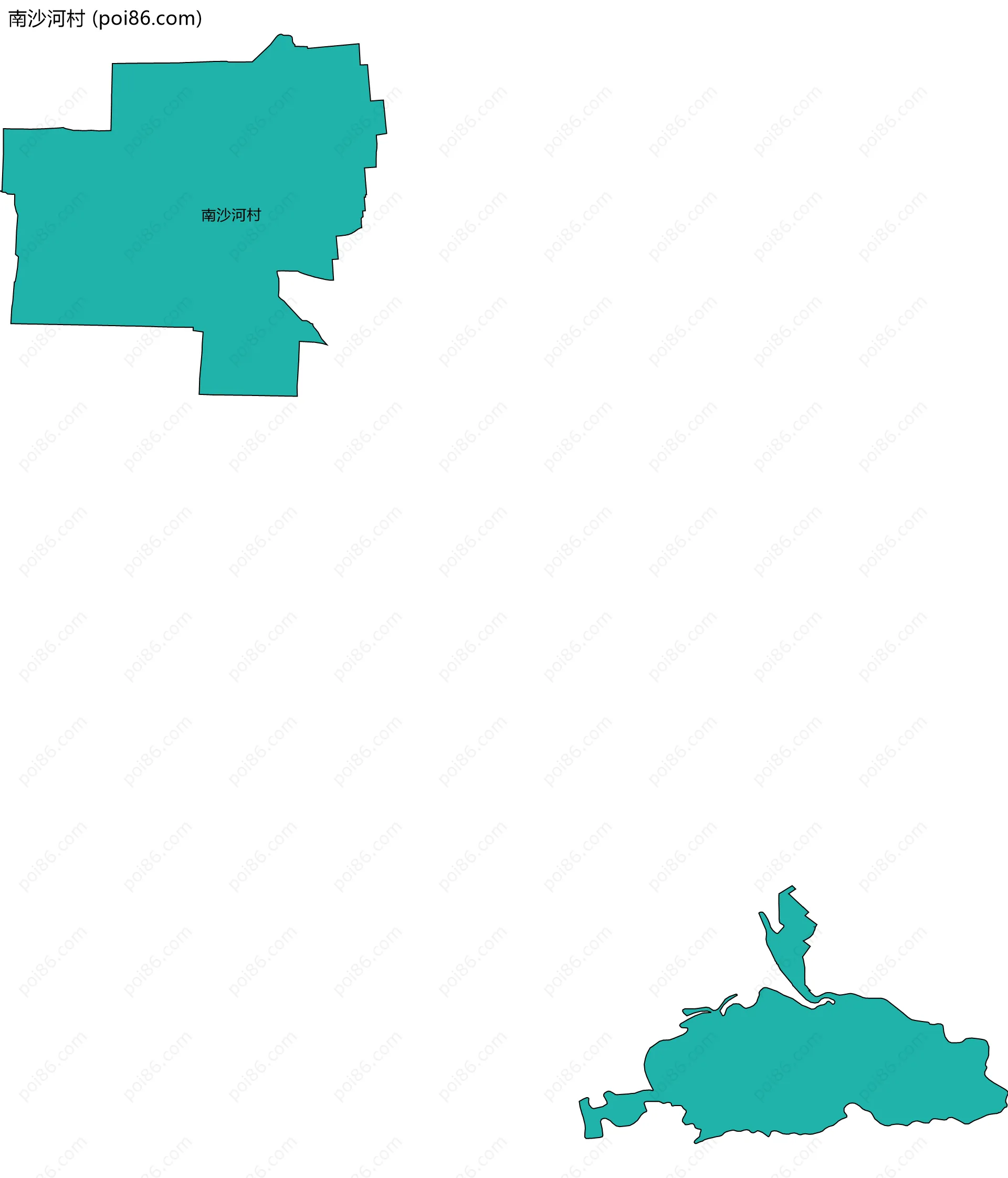 南沙河村边界地图