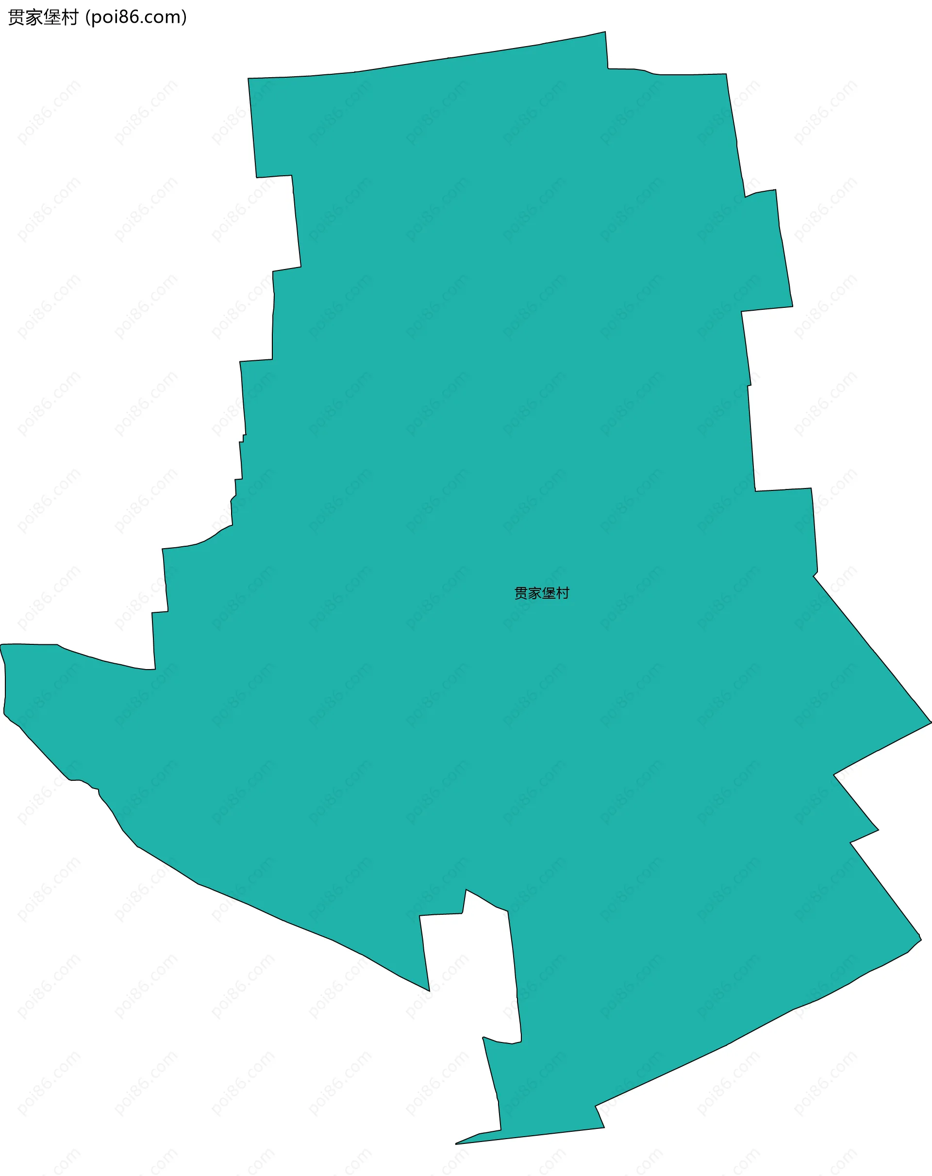 贯家堡村边界地图