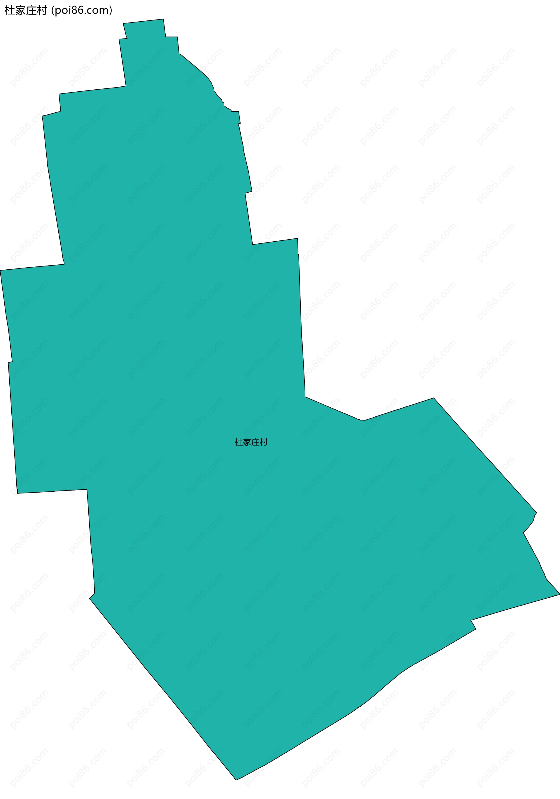 杜家庄村边界地图
