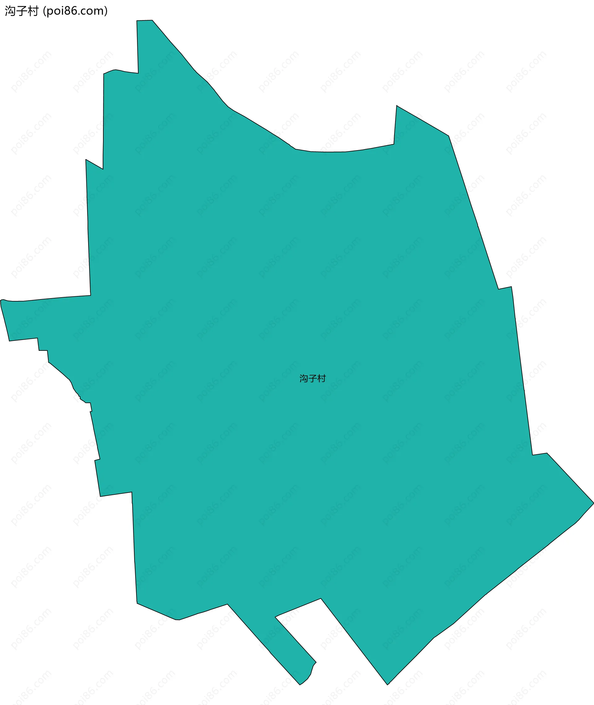 沟子村边界地图