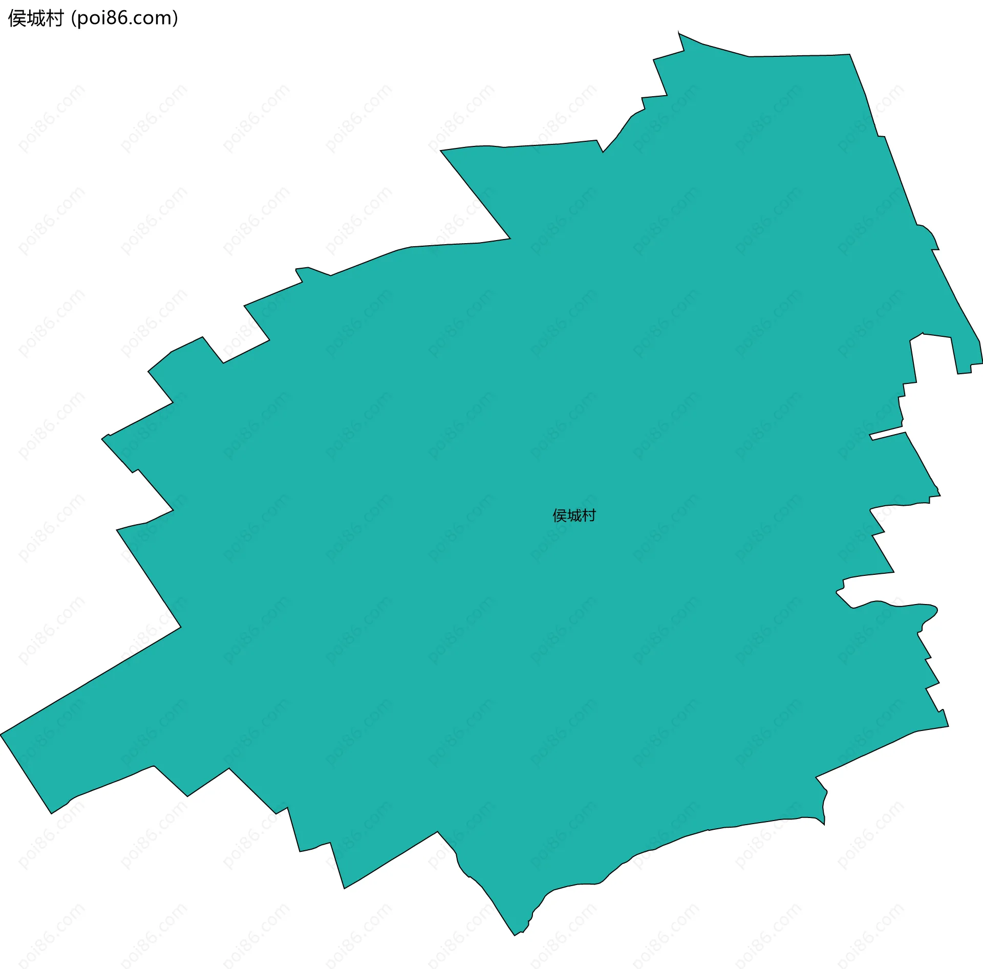 侯城村边界地图