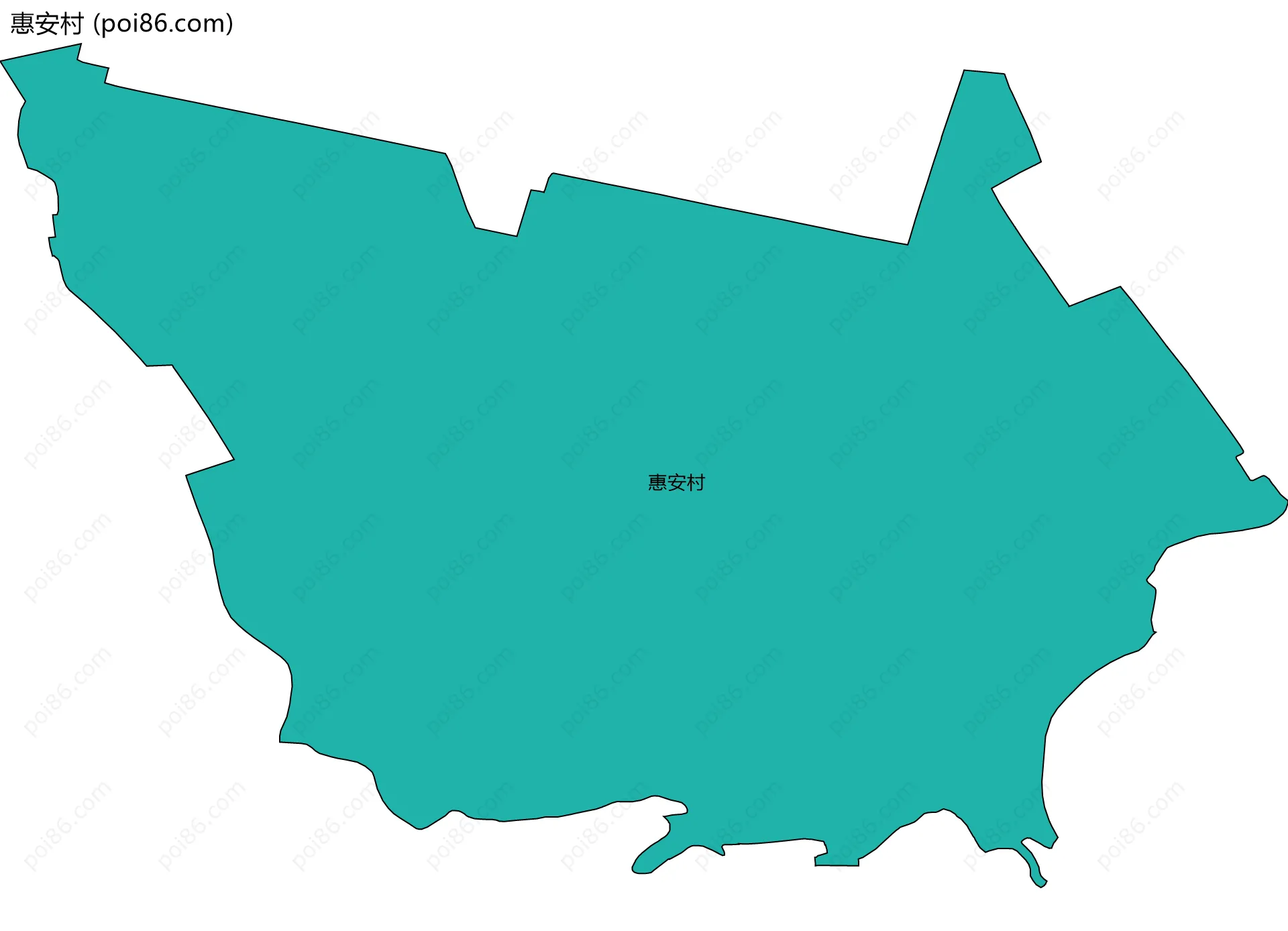 惠安村边界地图