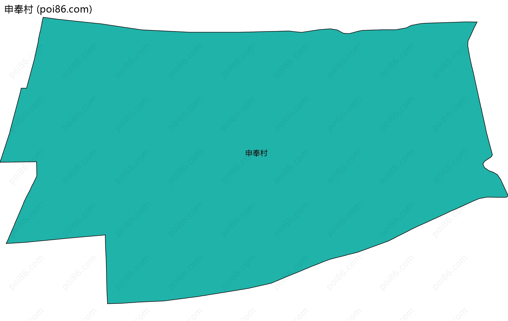 申奉村边界地图