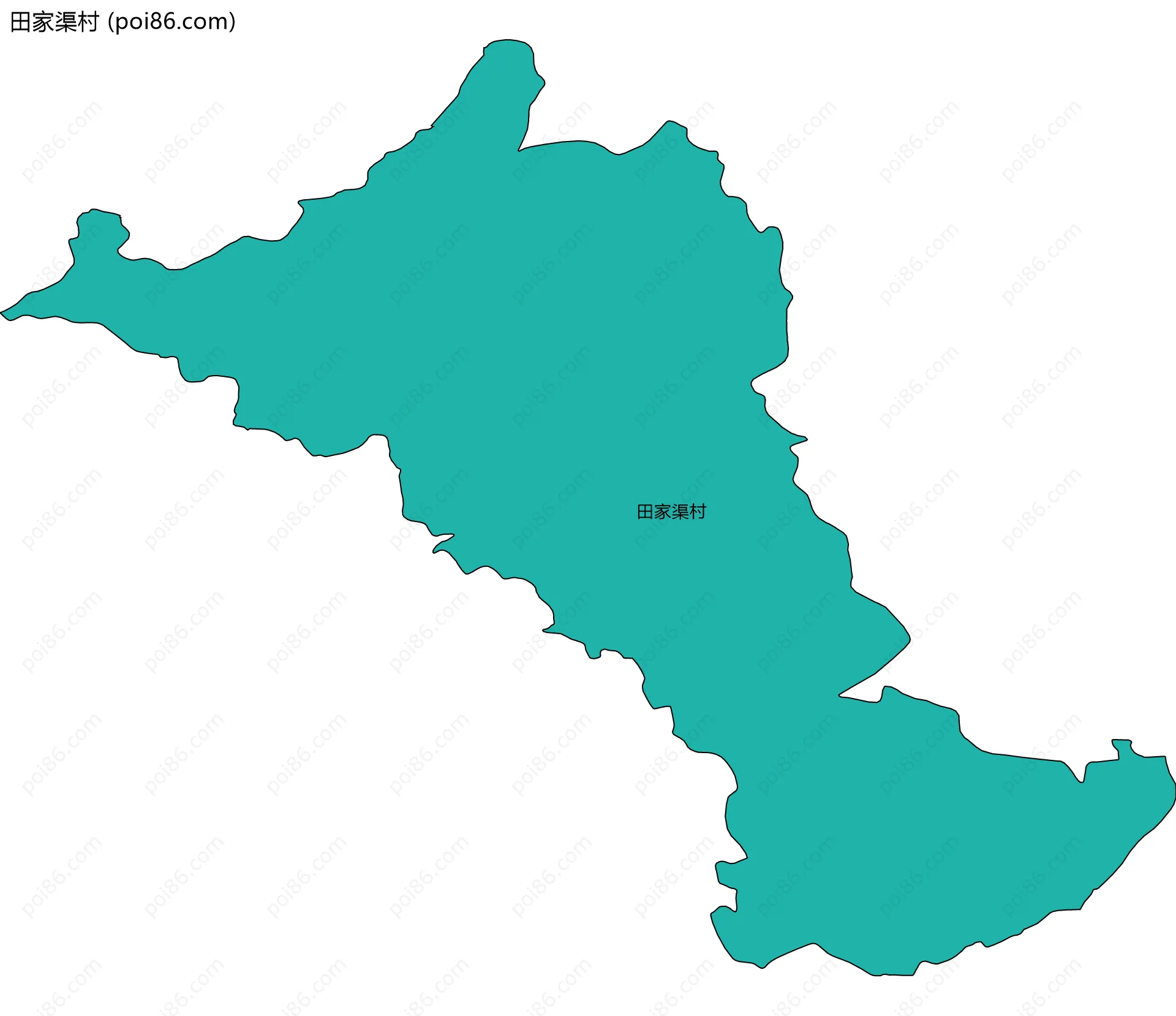 田家渠村边界地图