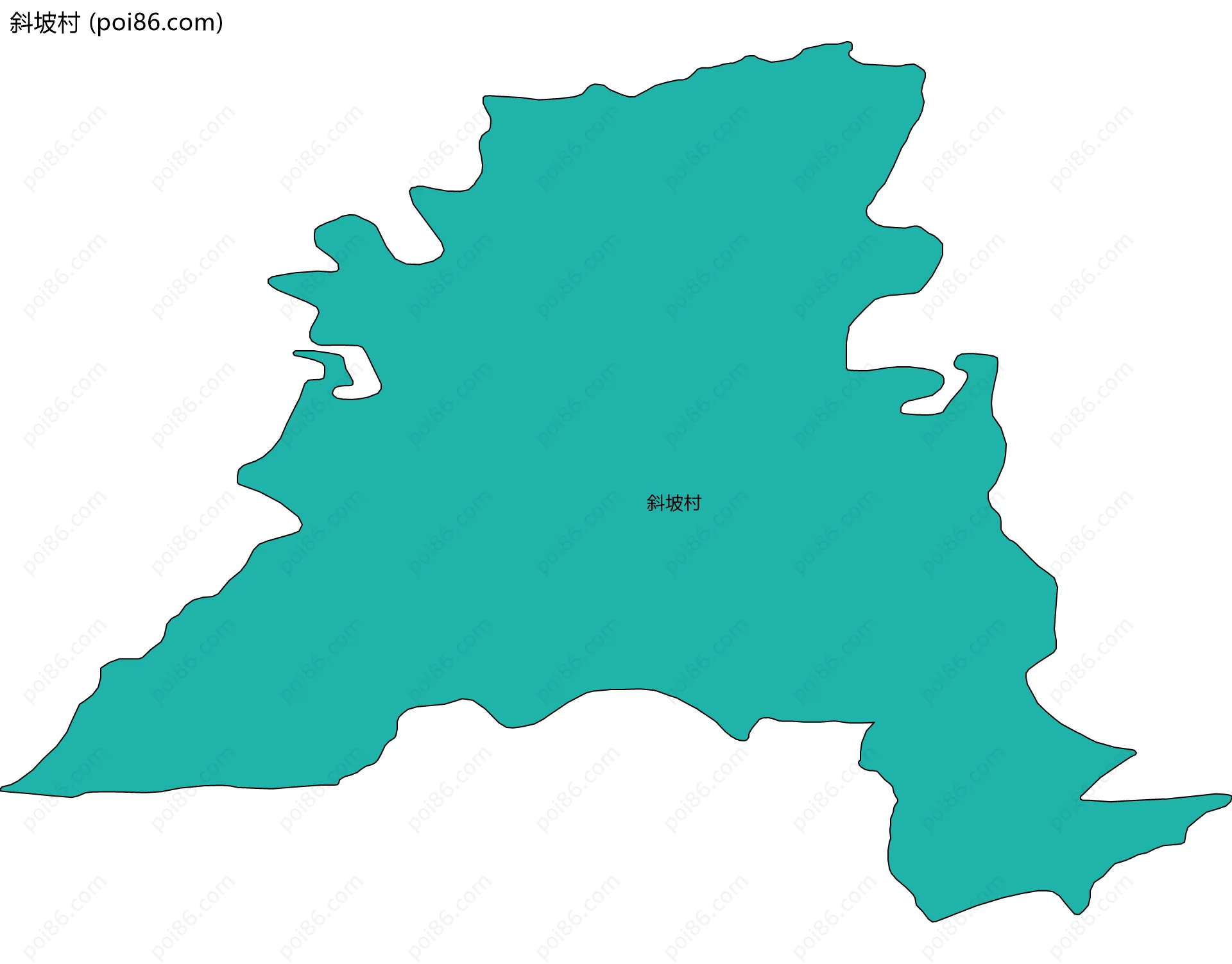 斜坡村边界地图