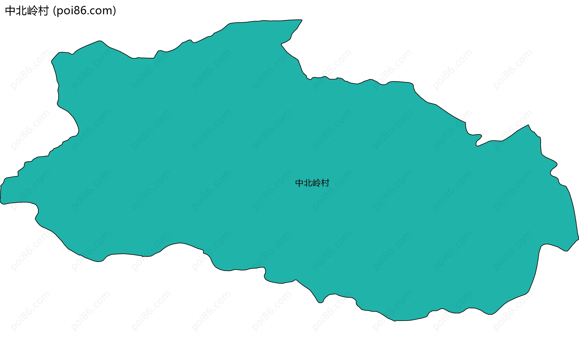 中北岭村边界地图