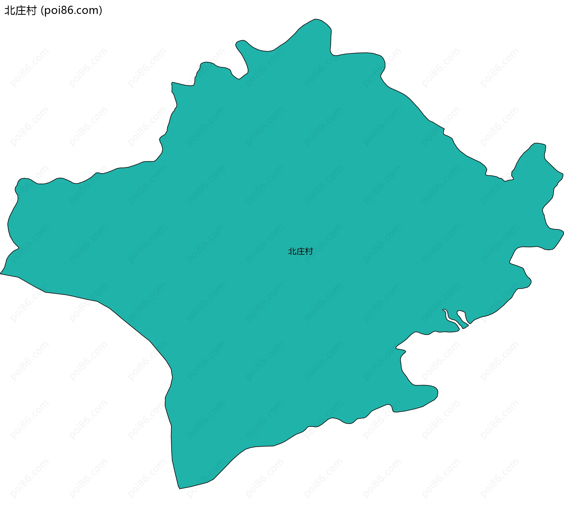 北庄村边界地图