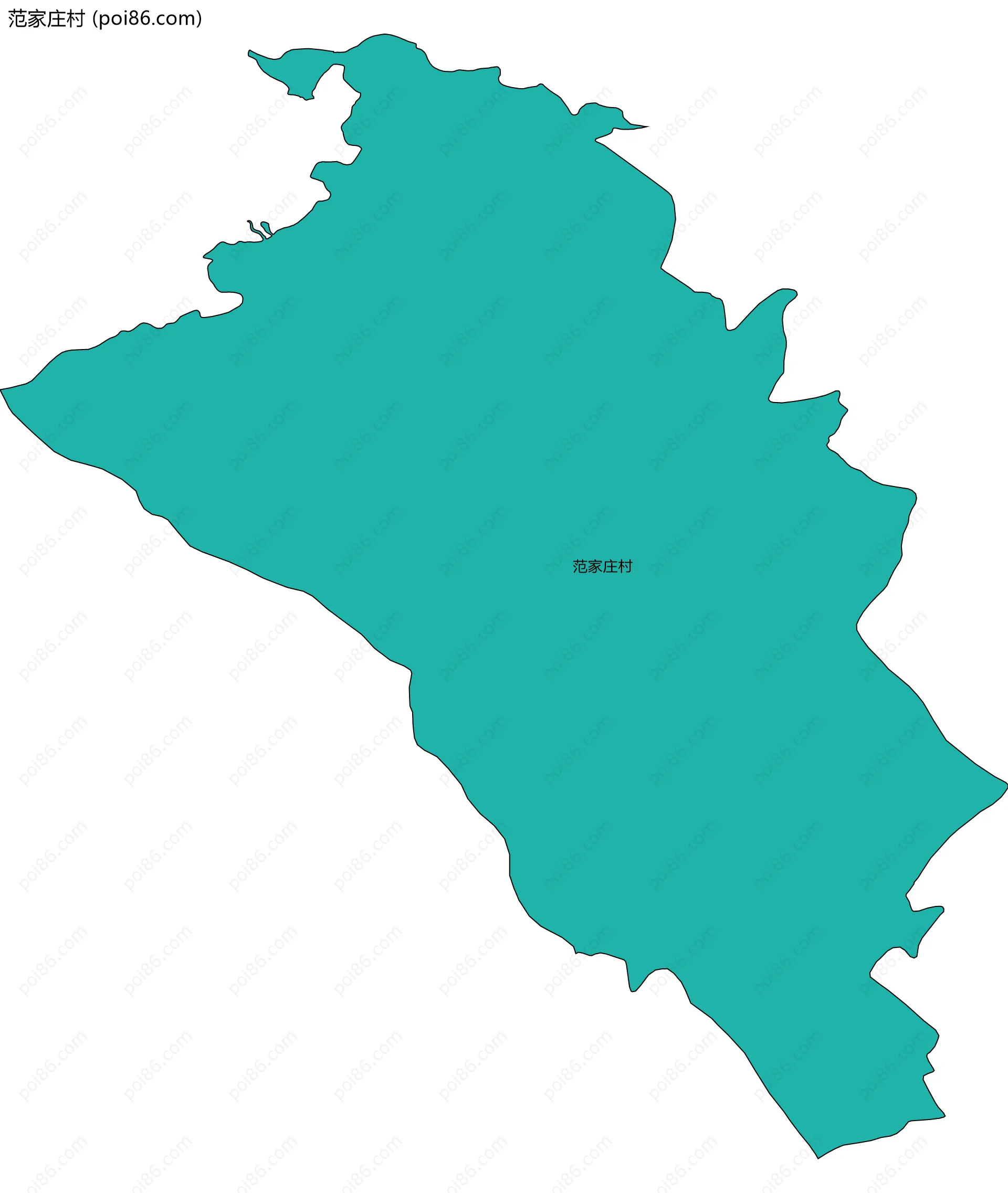 范家庄村边界地图