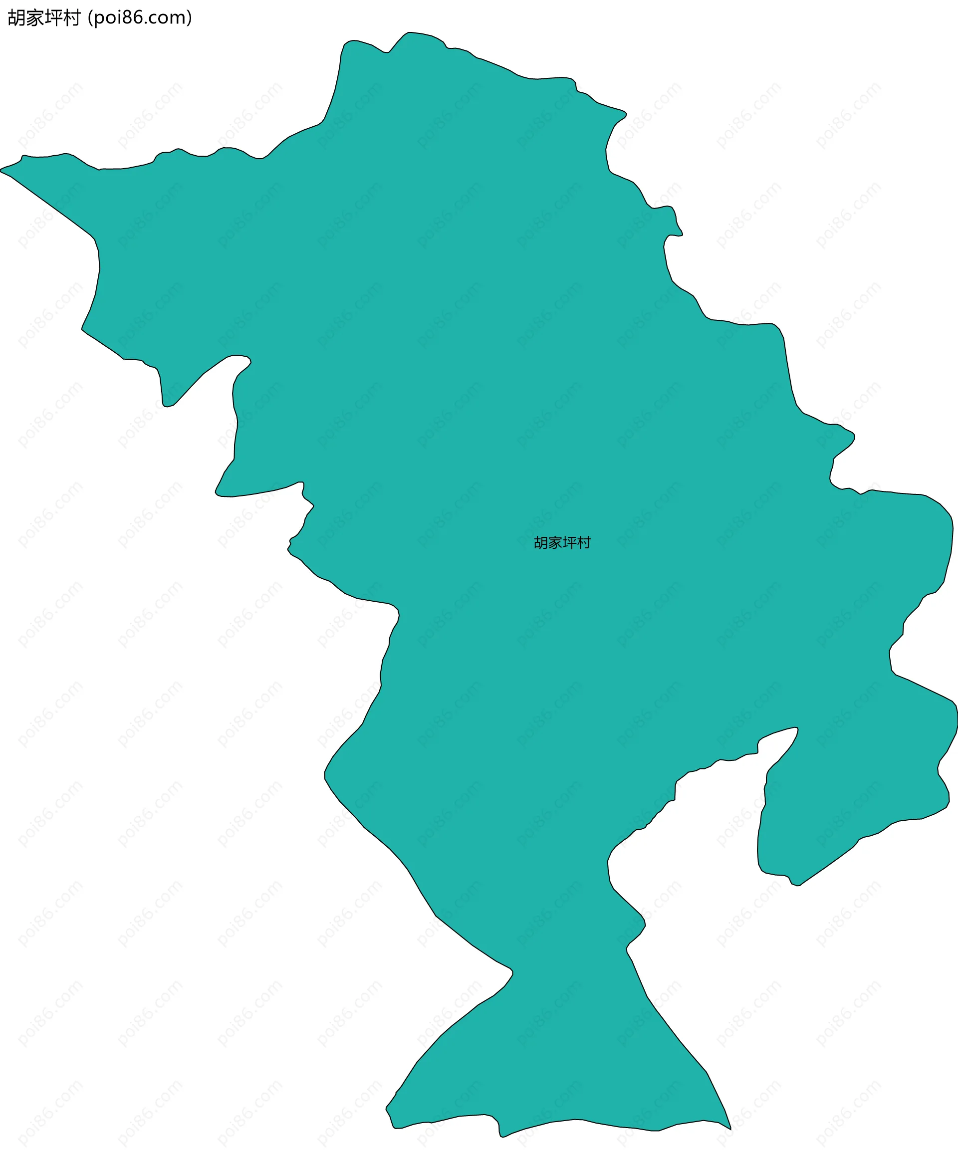 胡家坪村边界地图