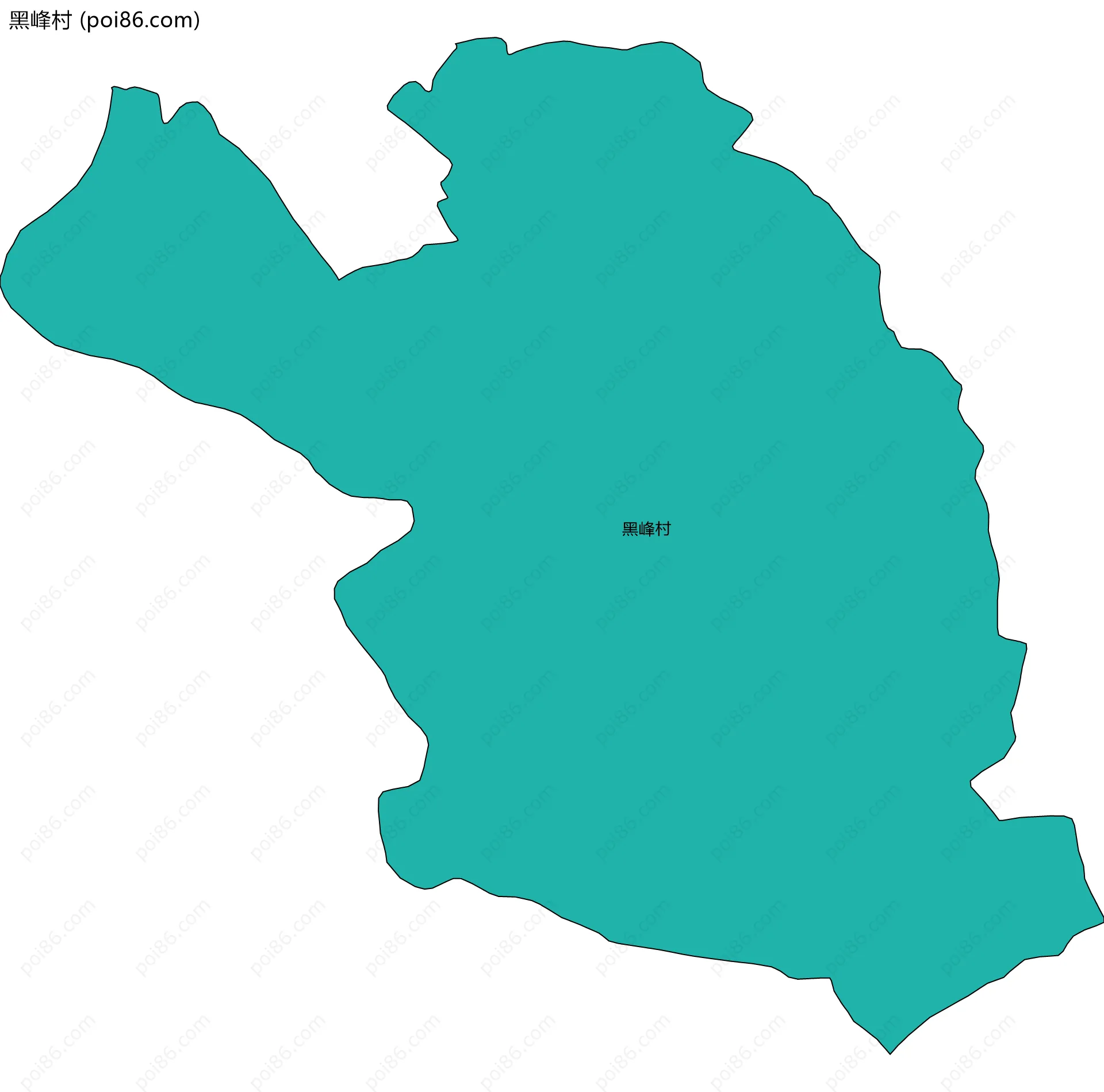黑峰村边界地图