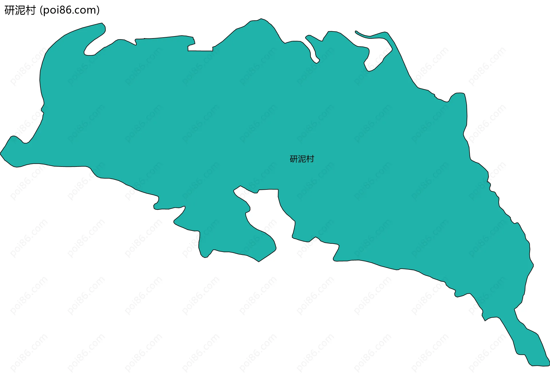 研泥村边界地图