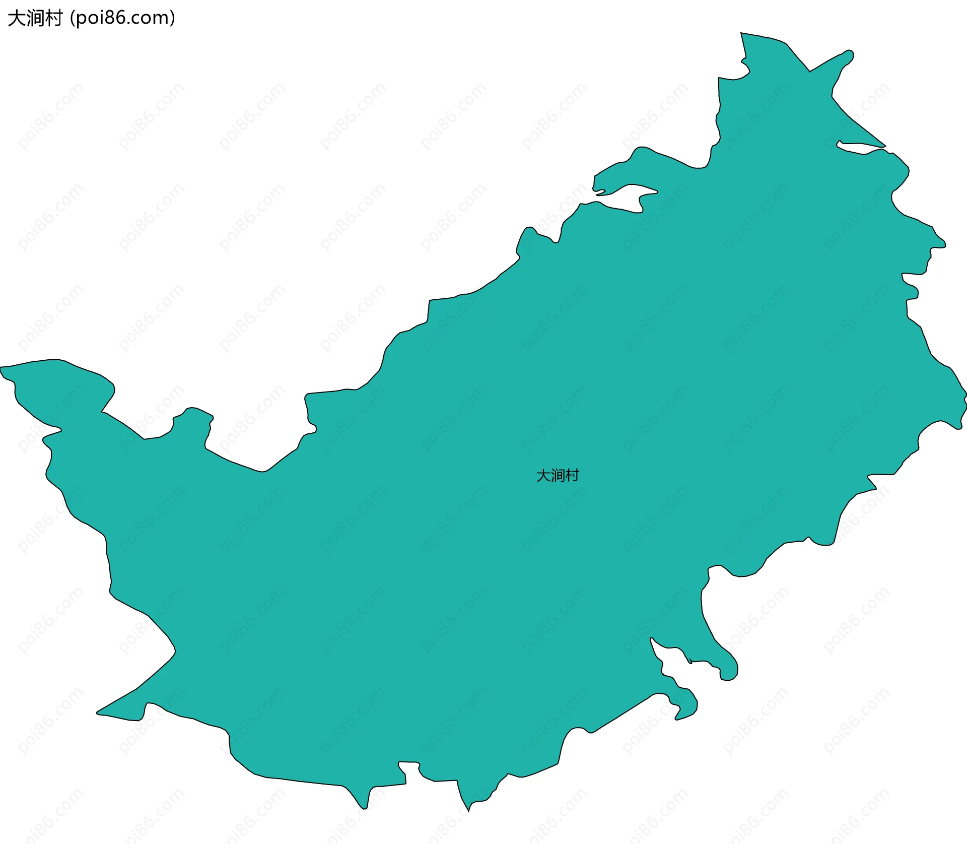 大涧村边界地图