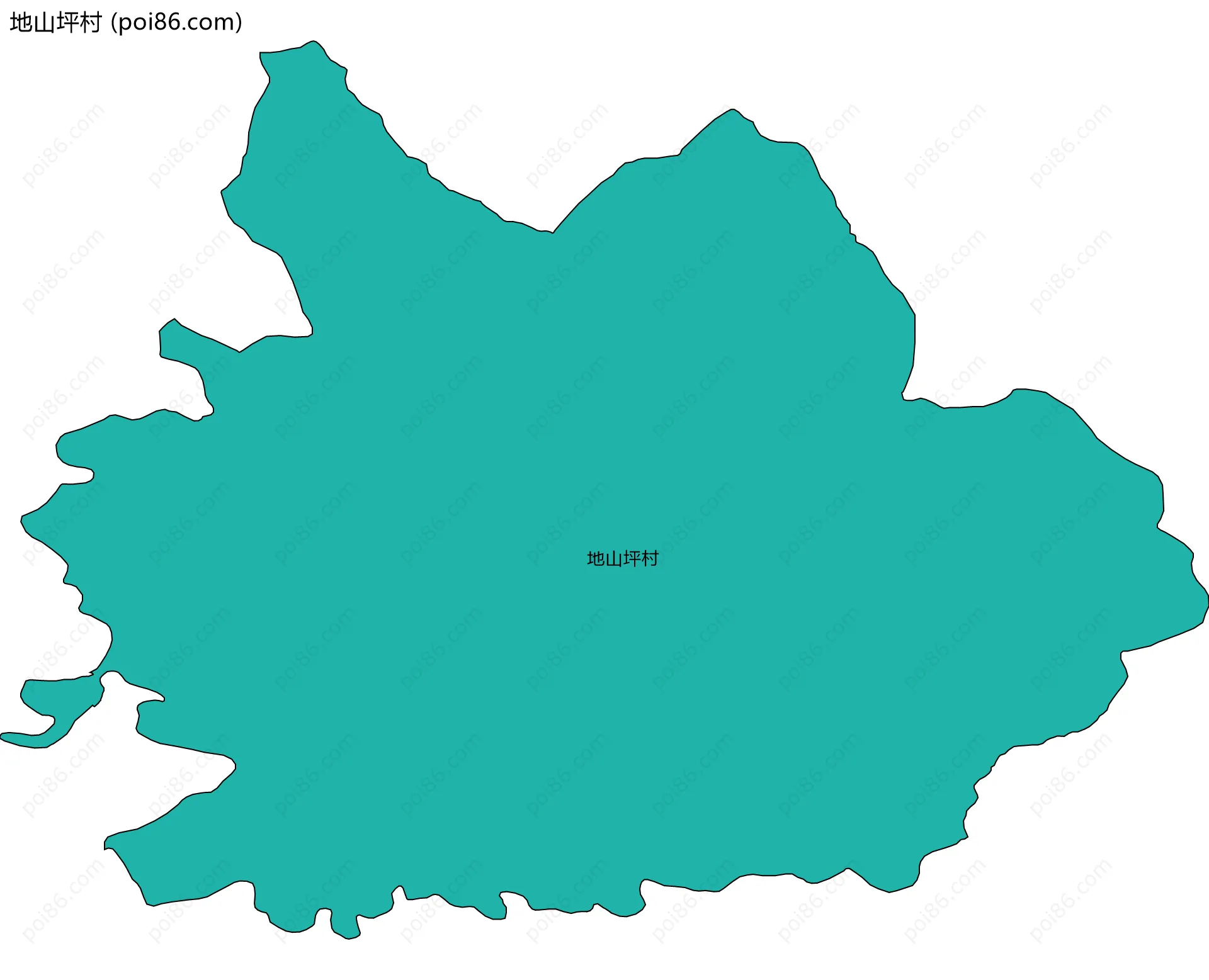 地山坪村边界地图