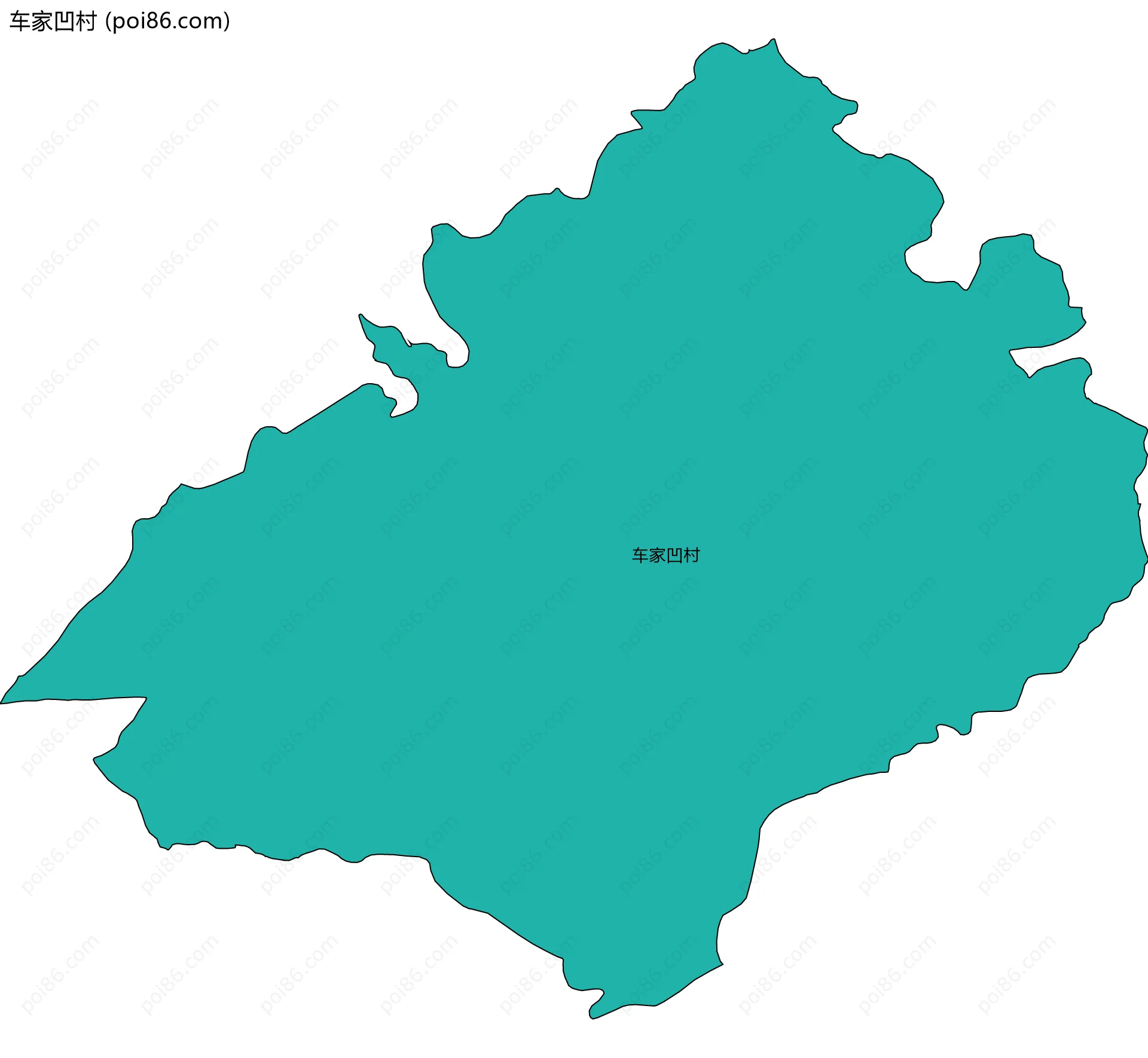 车家凹村边界地图