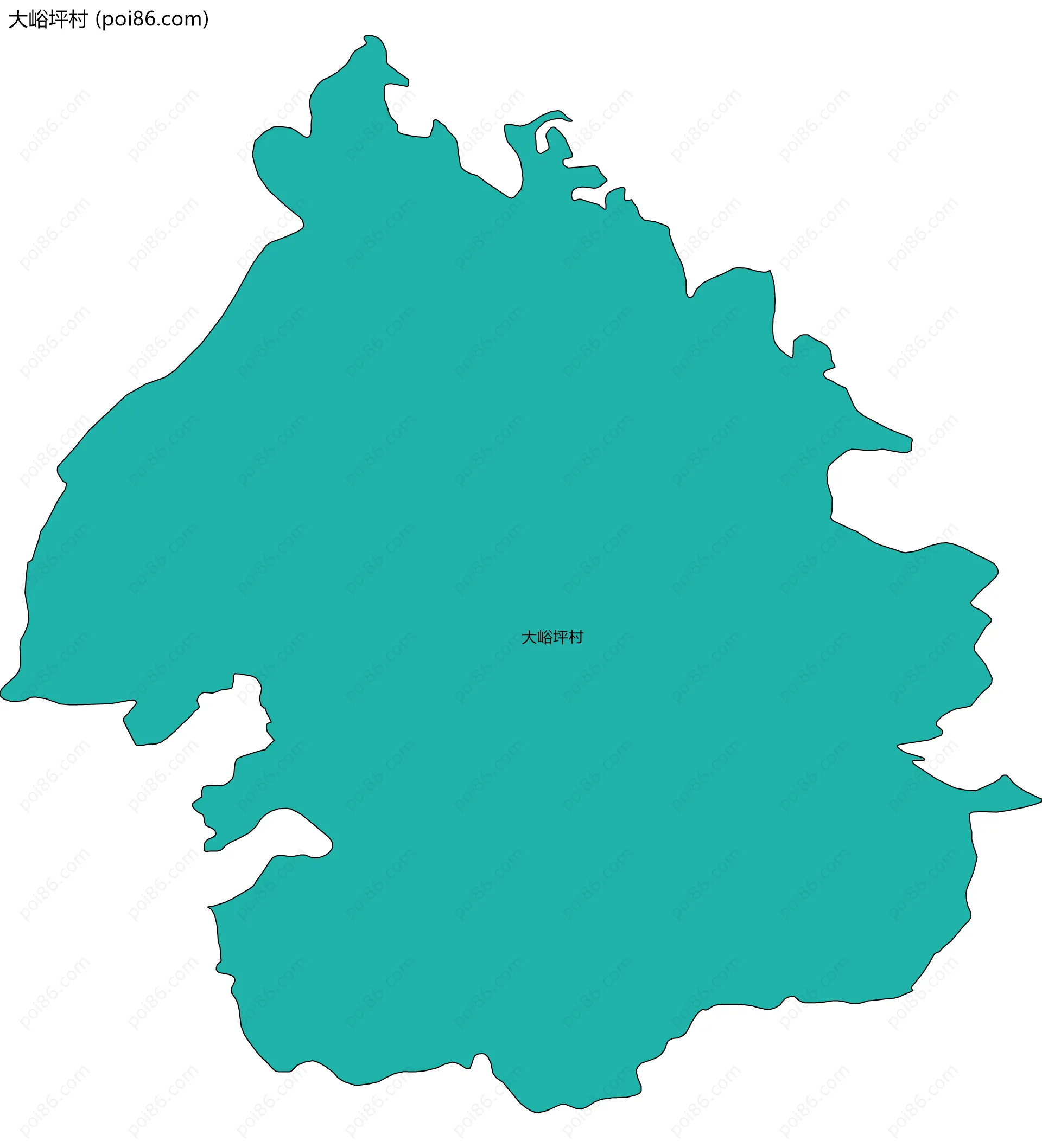 大峪坪村边界地图