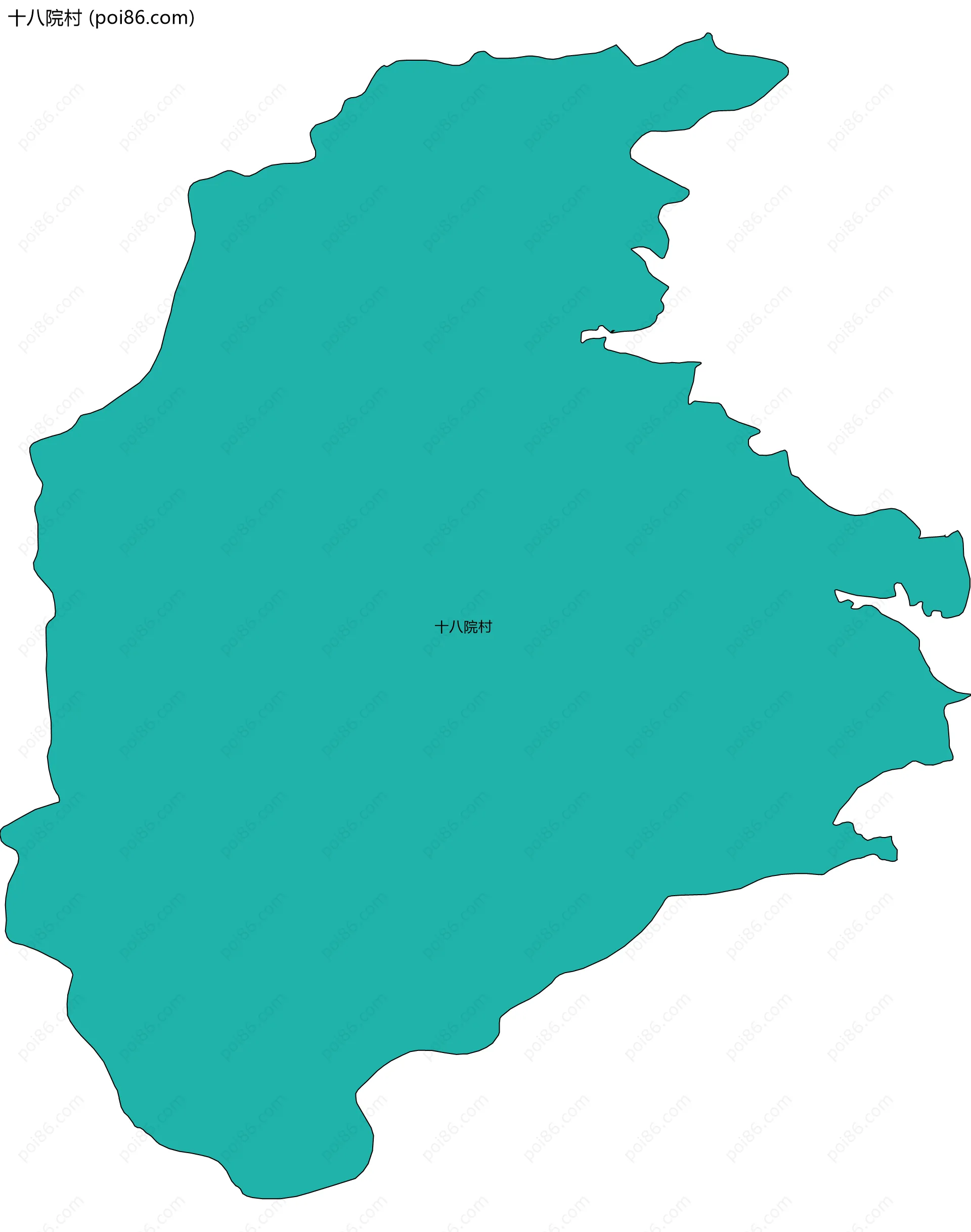 十八院村边界地图