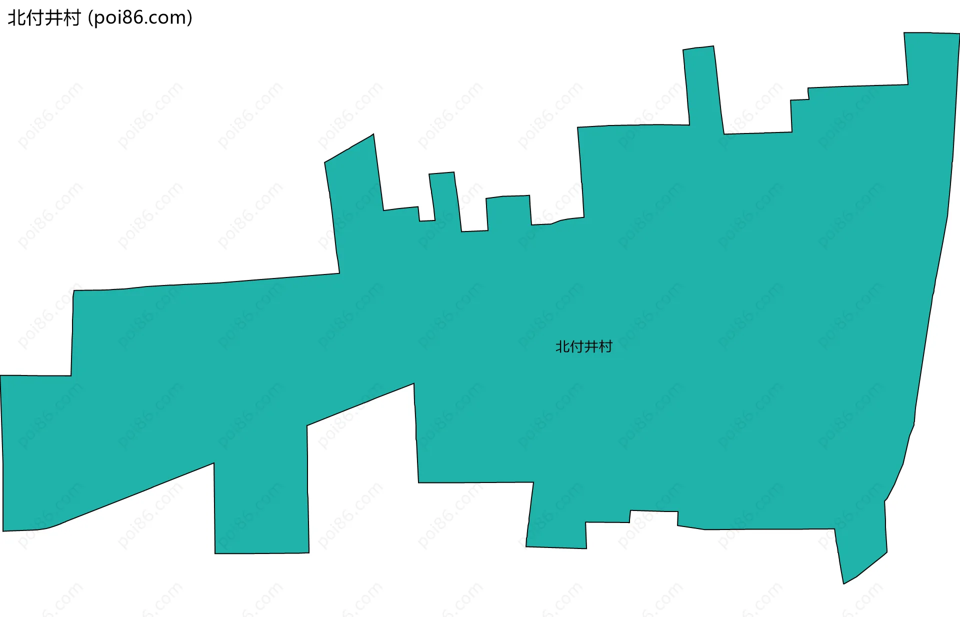 北付井村边界地图
