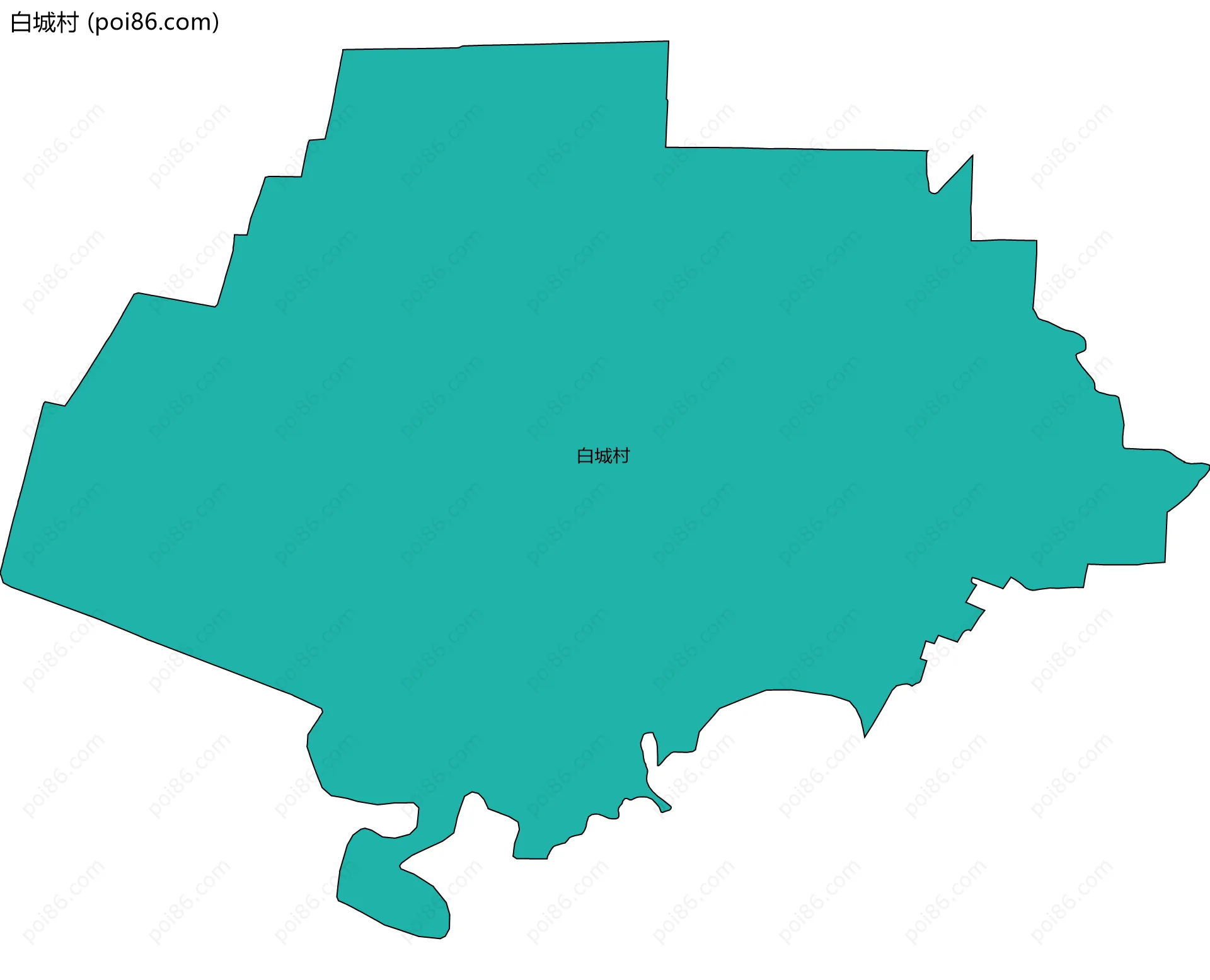 白城村边界地图