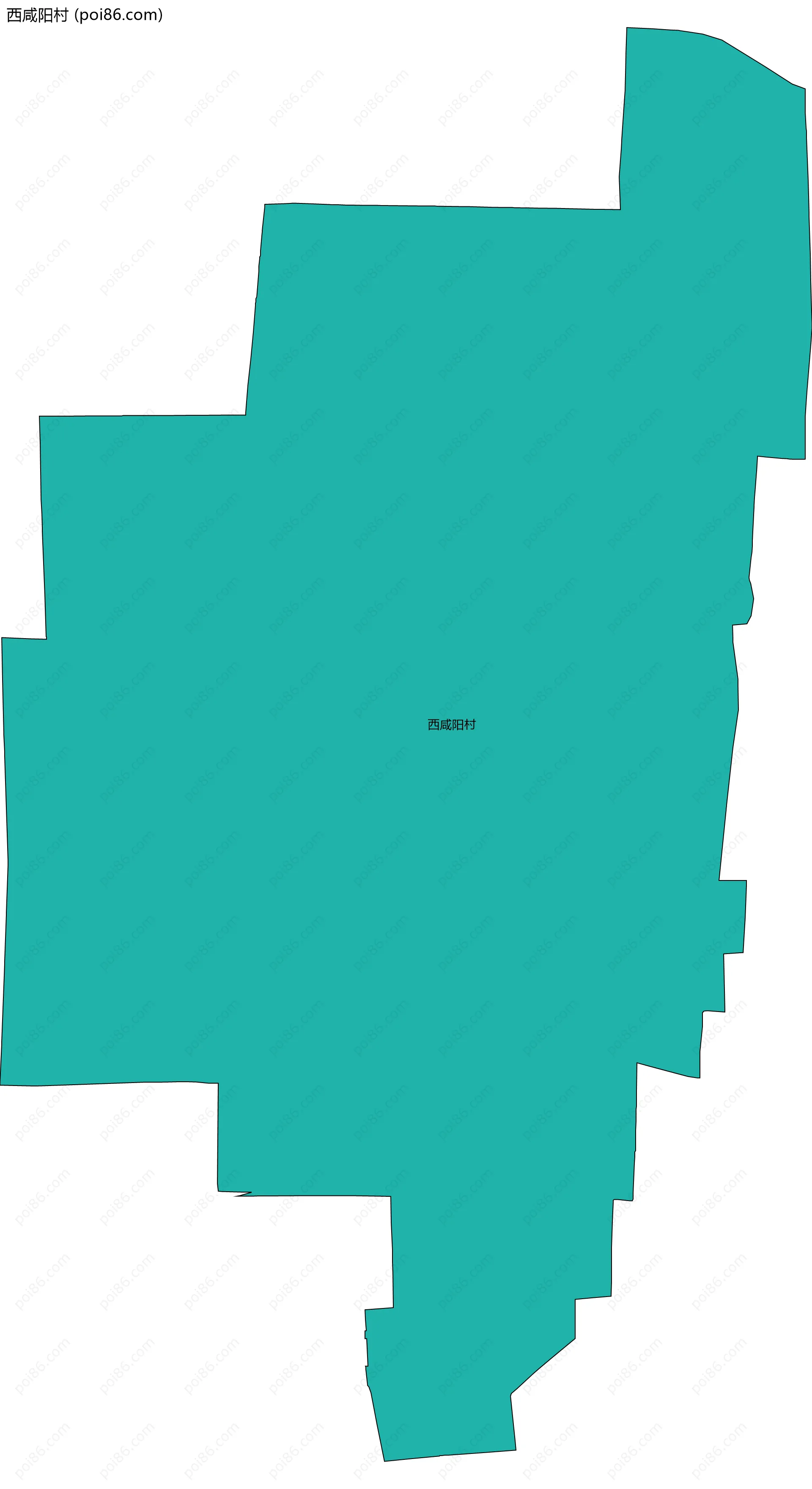 西咸阳村边界地图