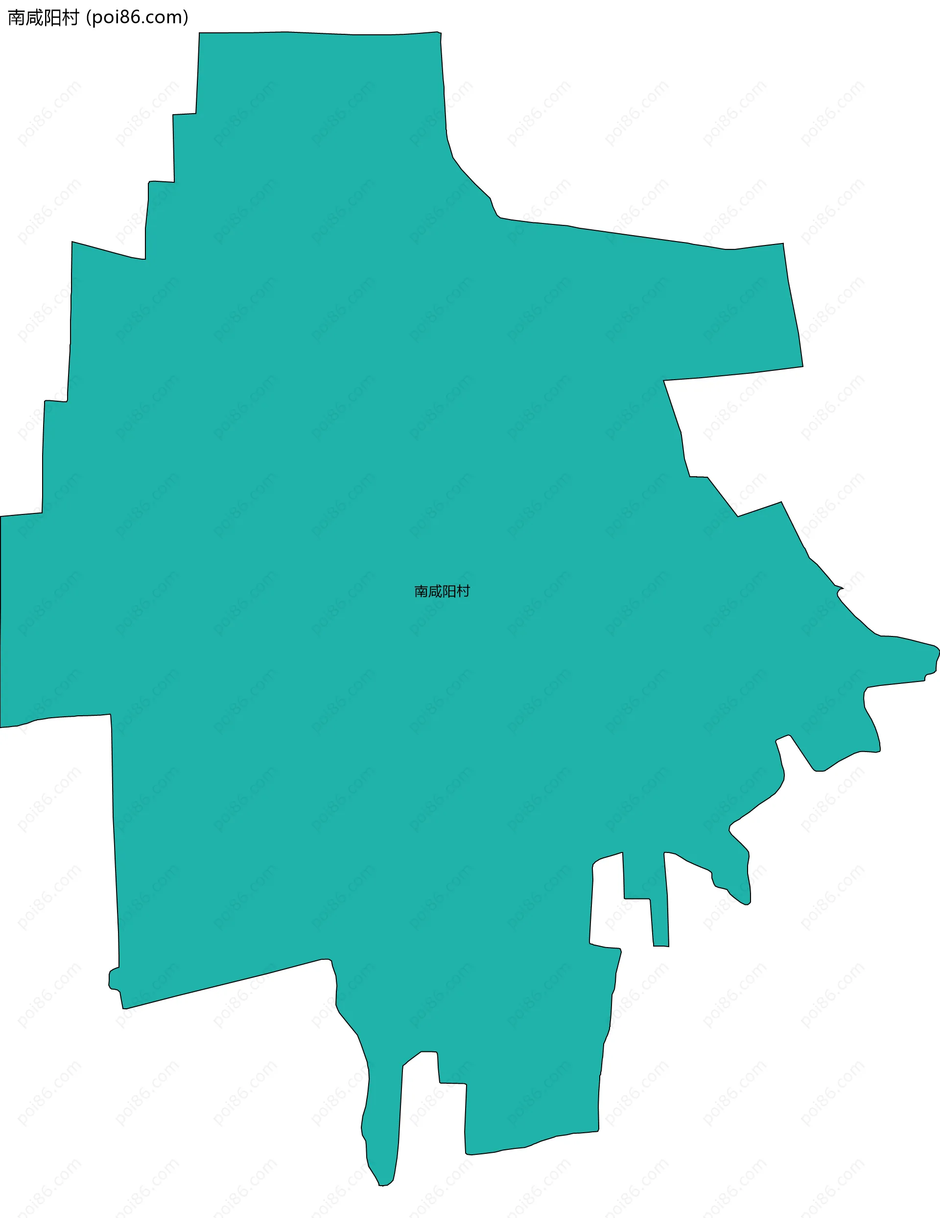 南咸阳村边界地图