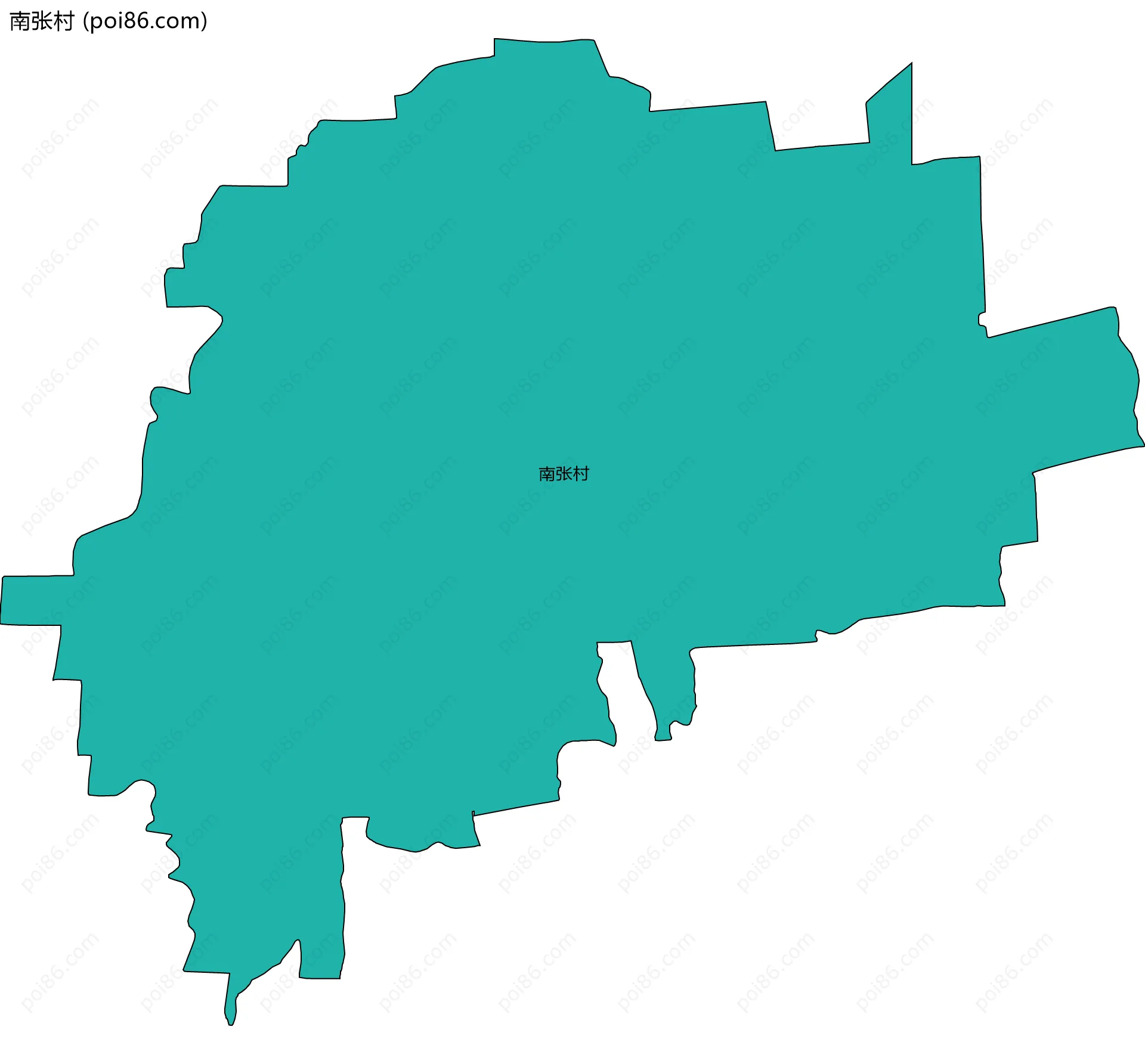 南张村边界地图