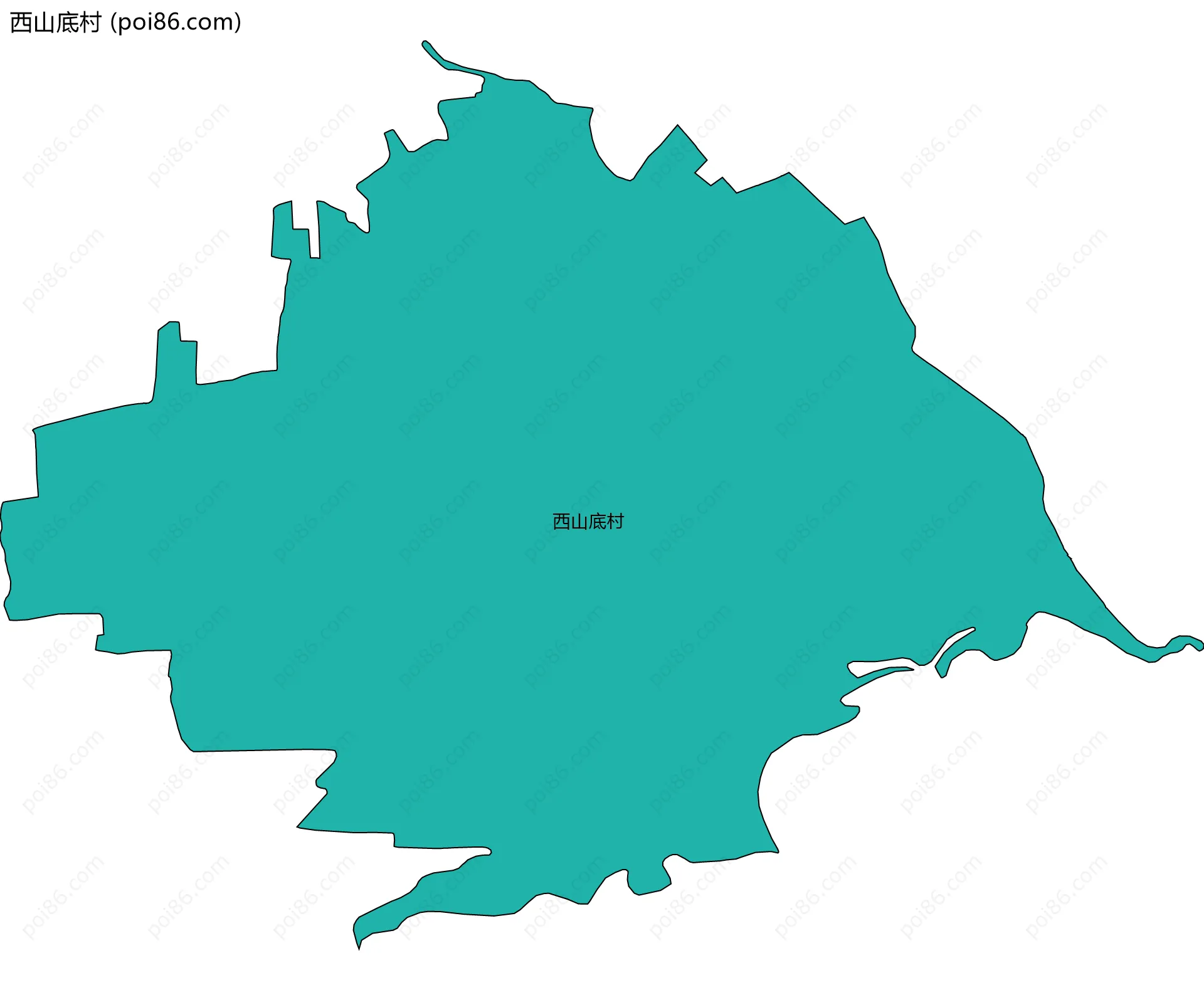 西山底村边界地图