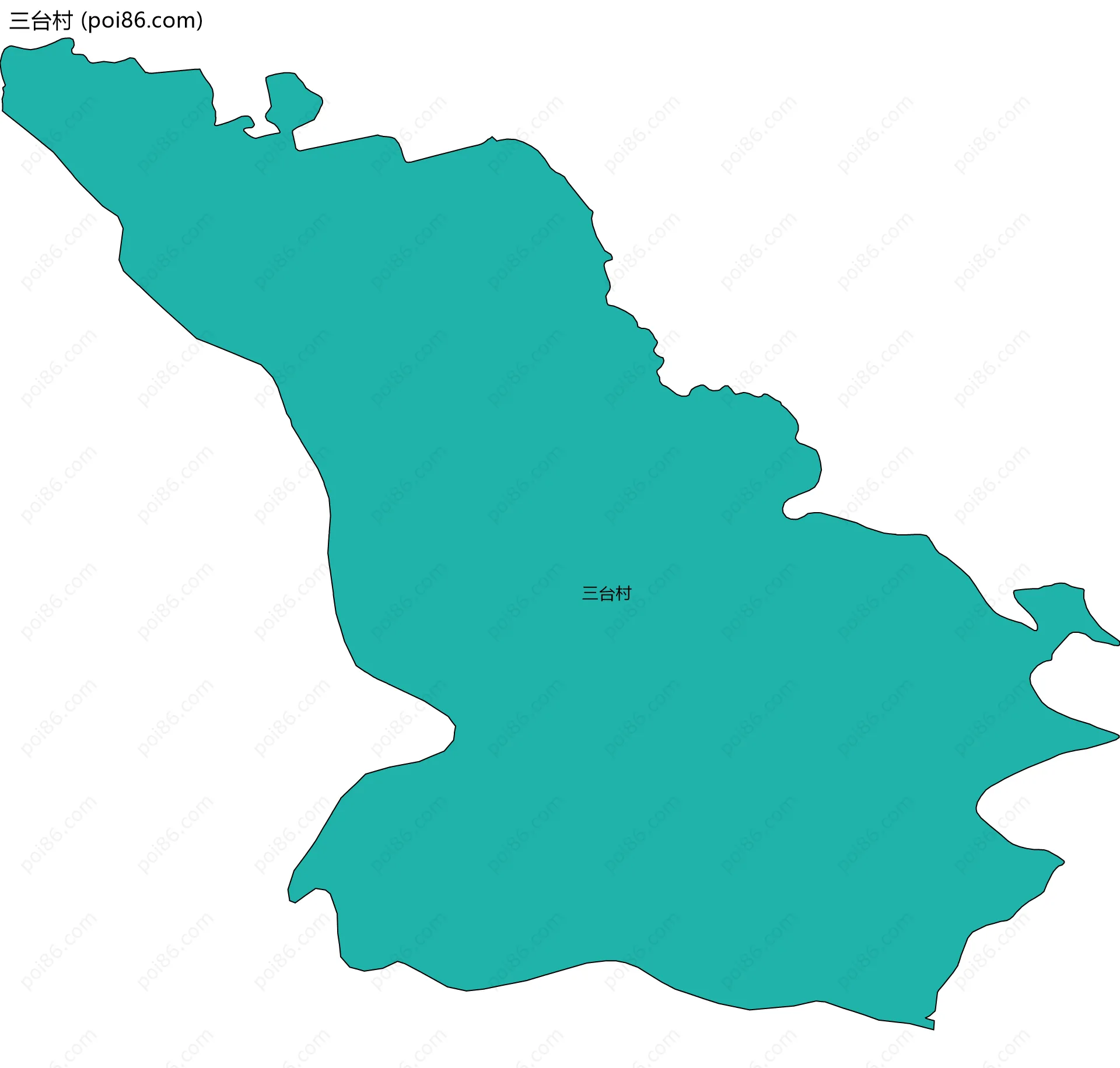 三台村边界地图
