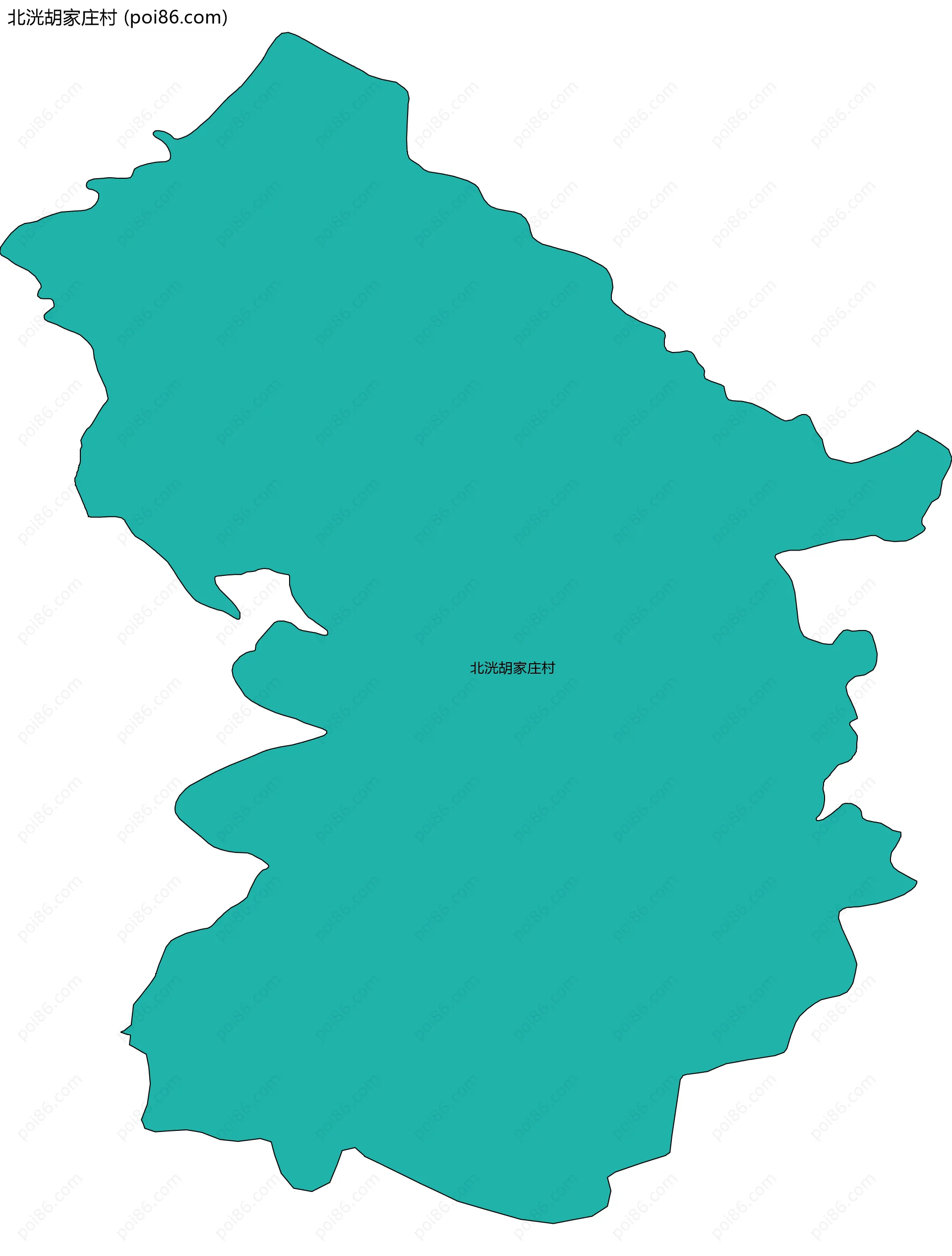 北洸胡家庄村边界地图