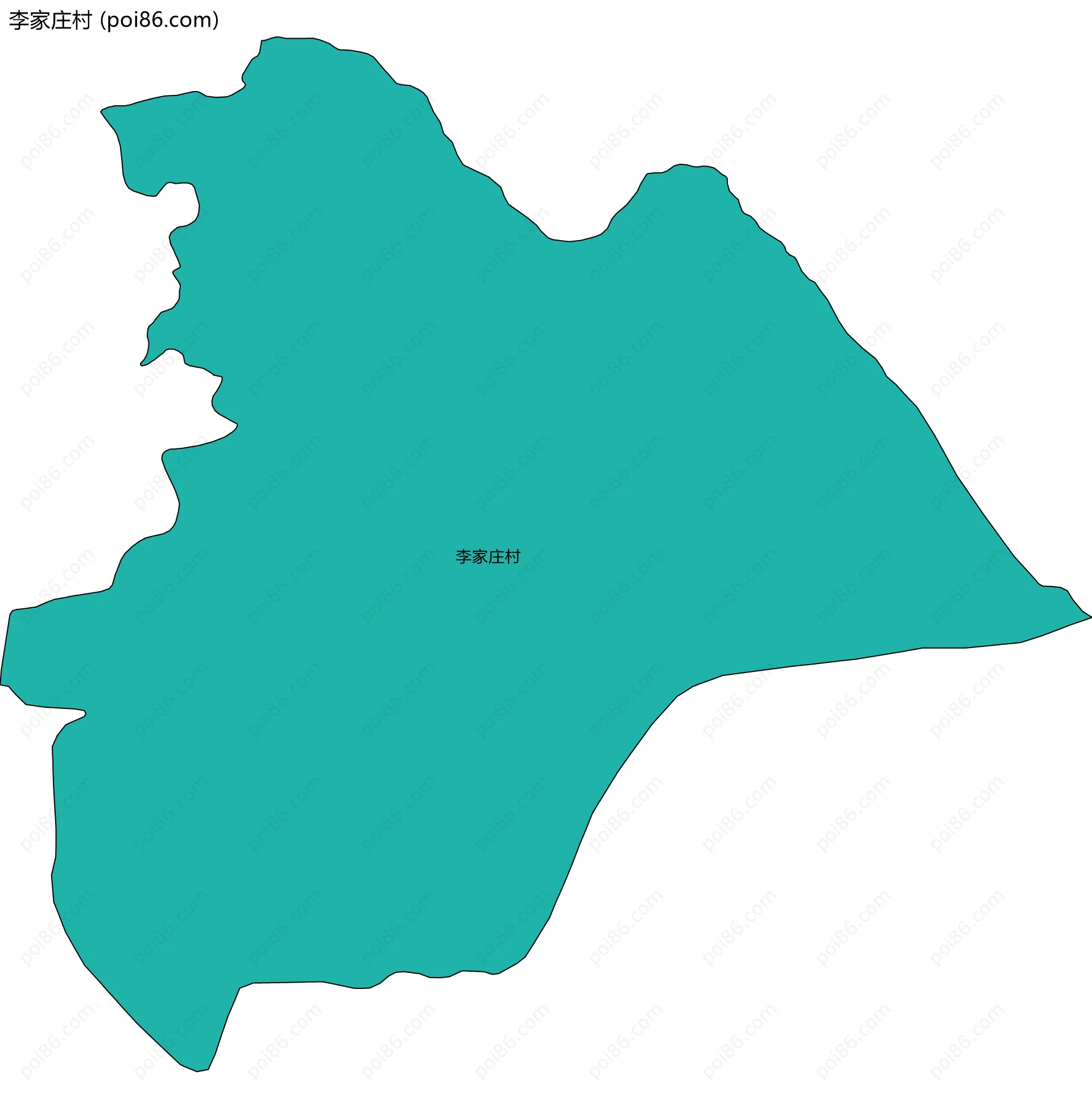 李家庄村边界地图