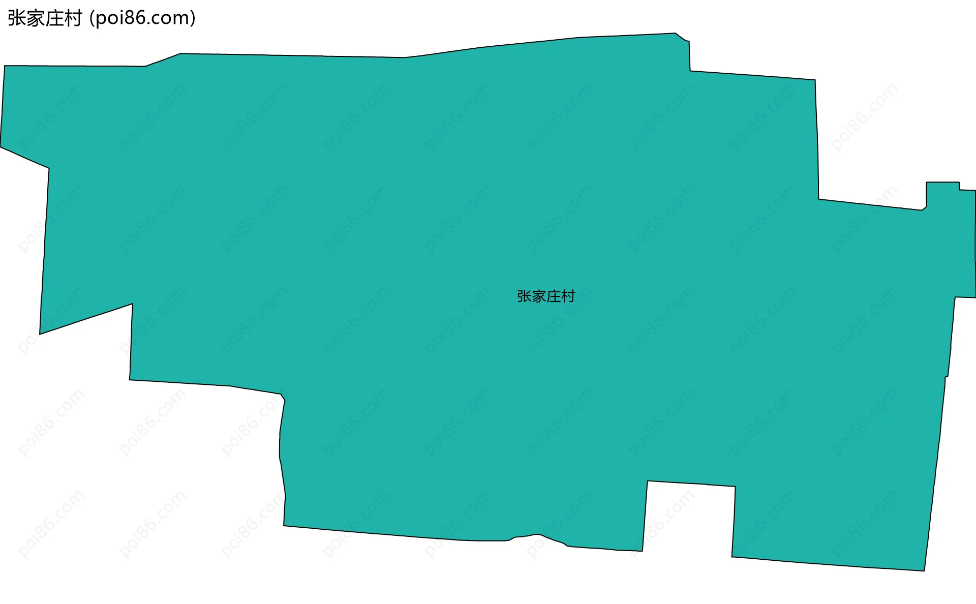 张家庄村边界地图