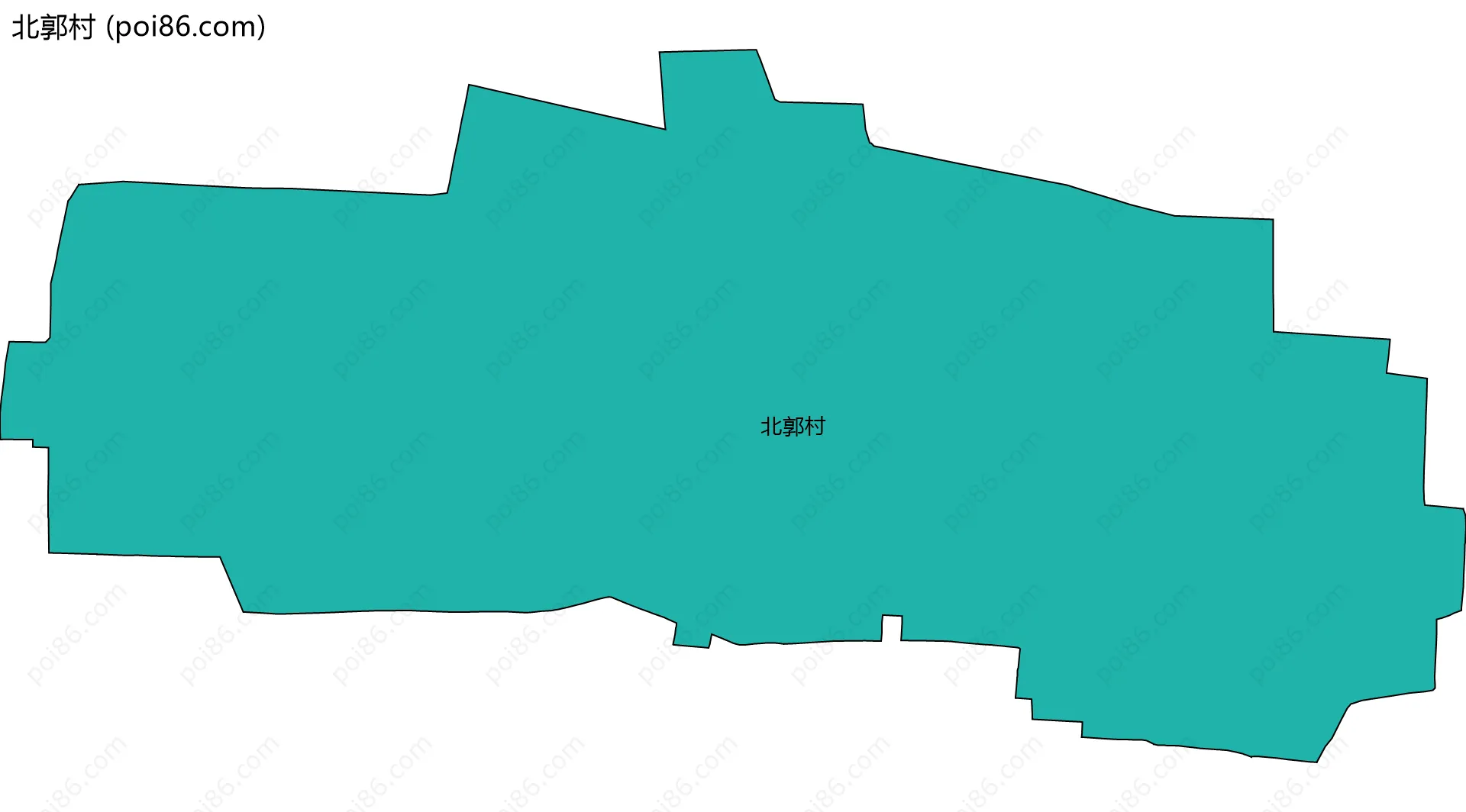 北郭村边界地图