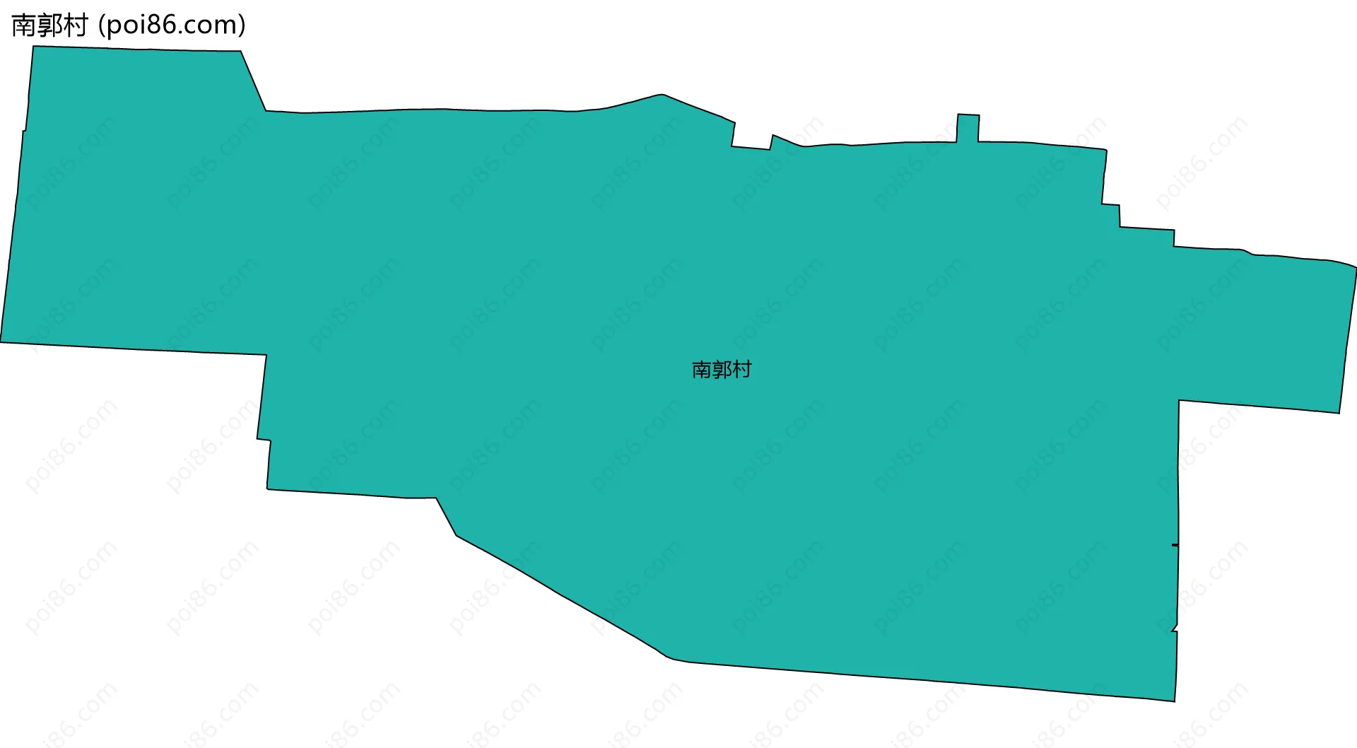 南郭村边界地图