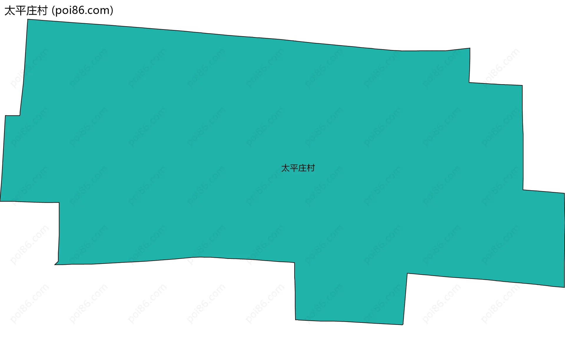 太平庄村边界地图