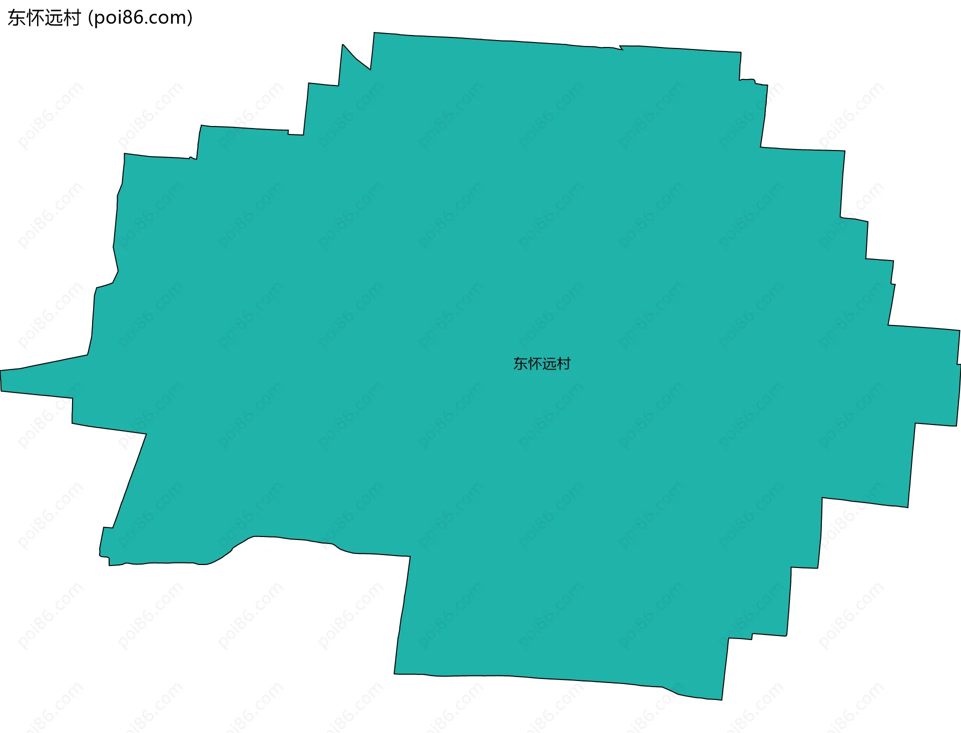 东怀远村边界地图