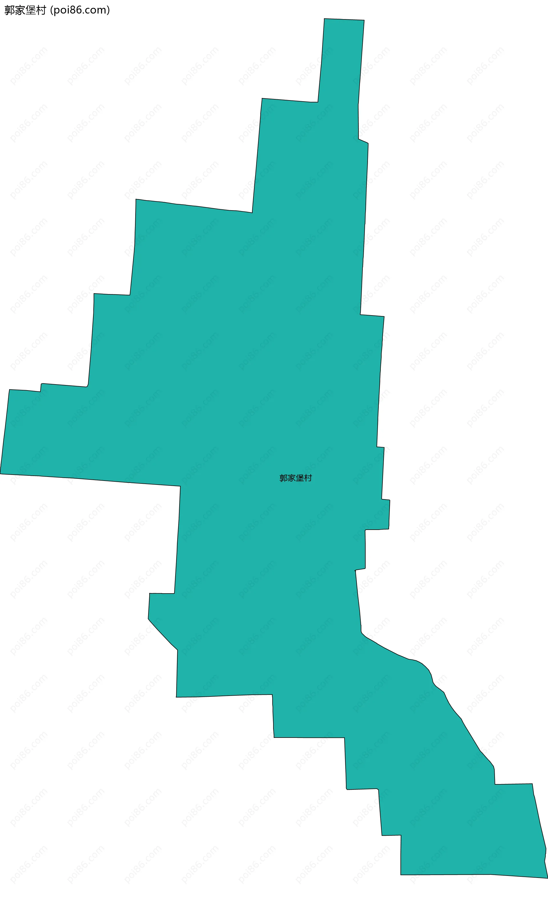 郭家堡村边界地图