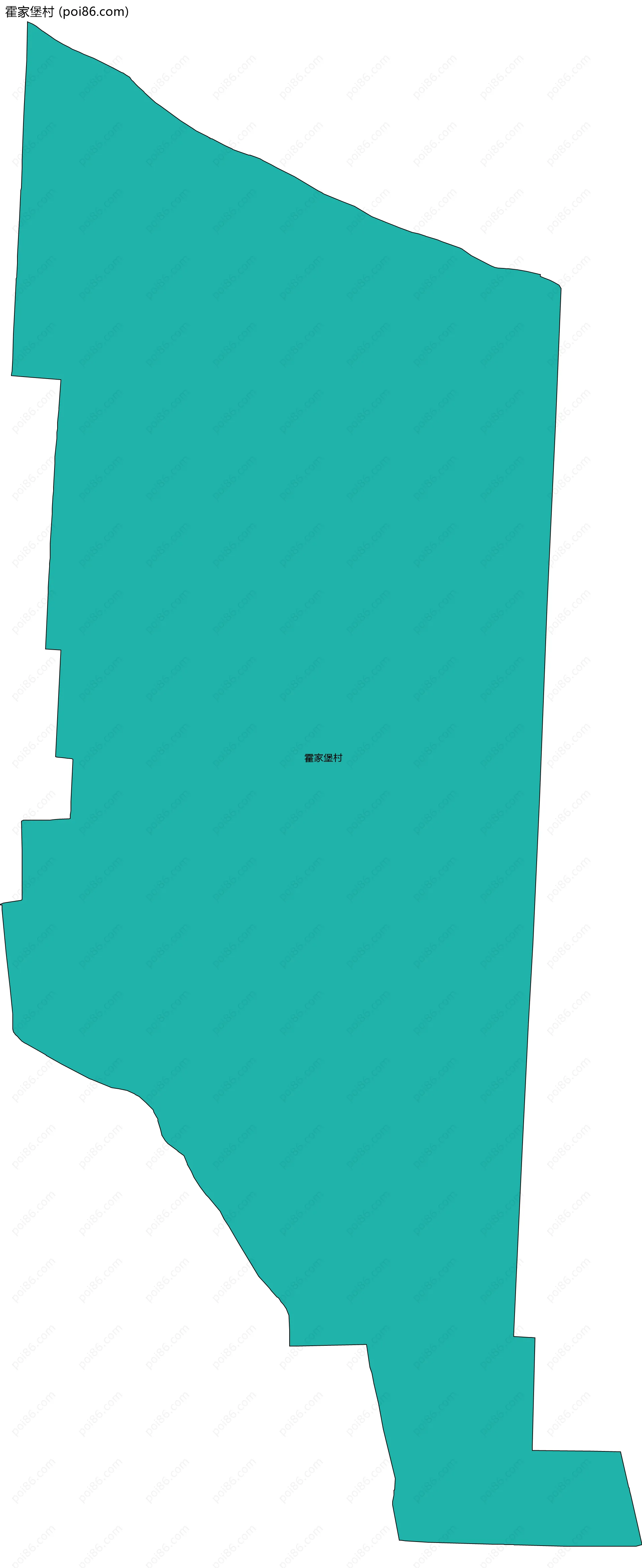 霍家堡村边界地图