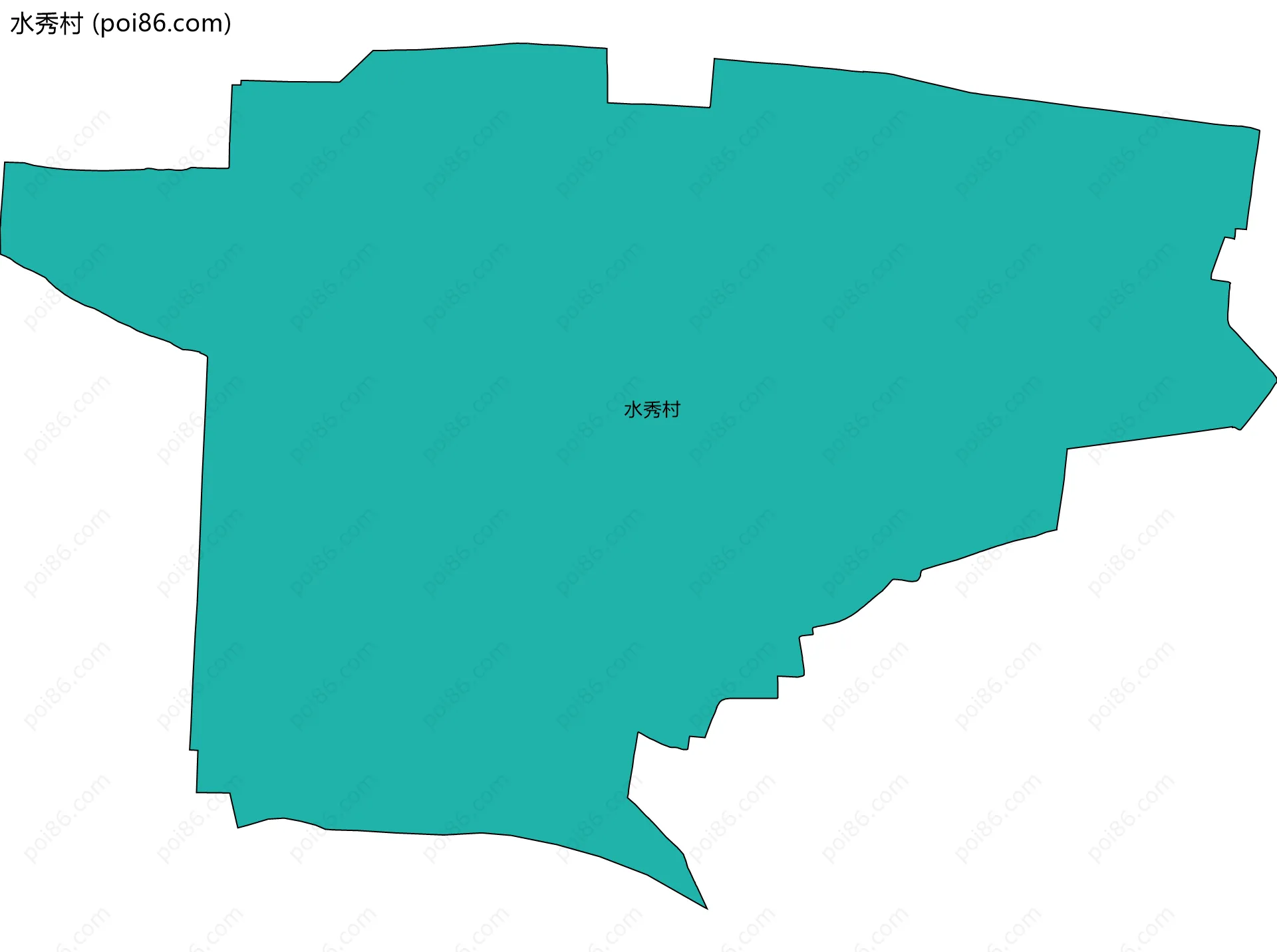 水秀村边界地图