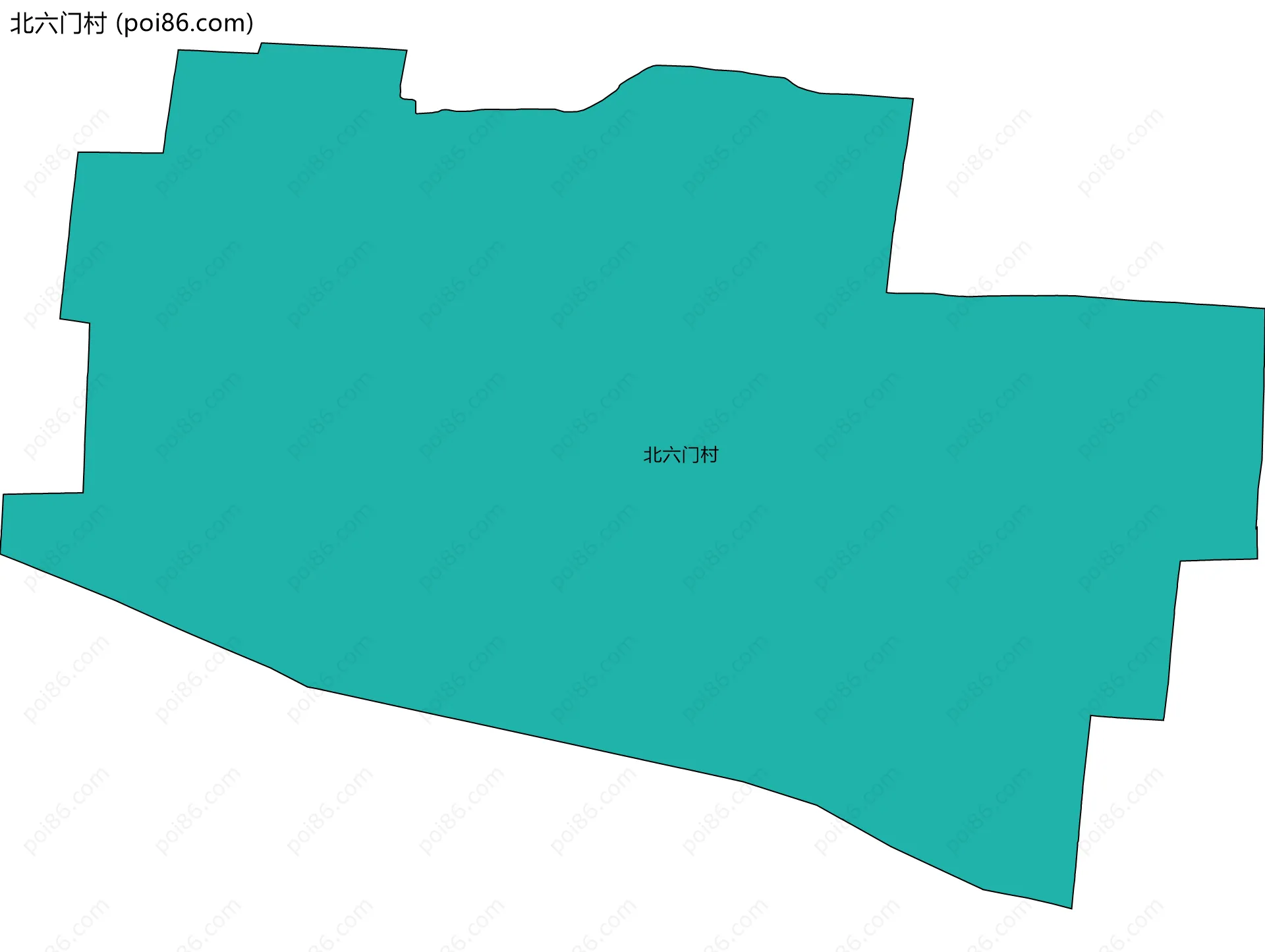北六门村边界地图