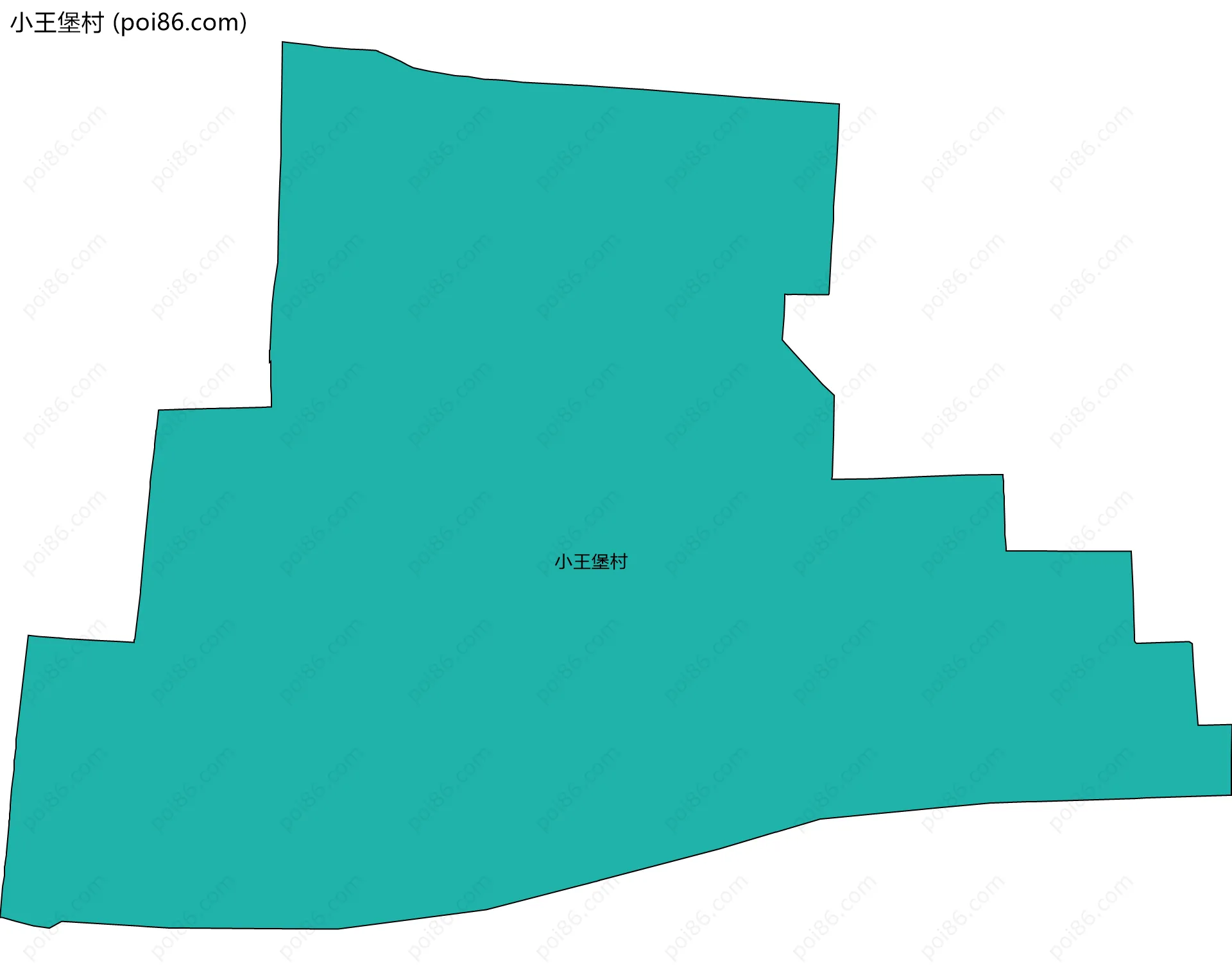 小王堡村边界地图
