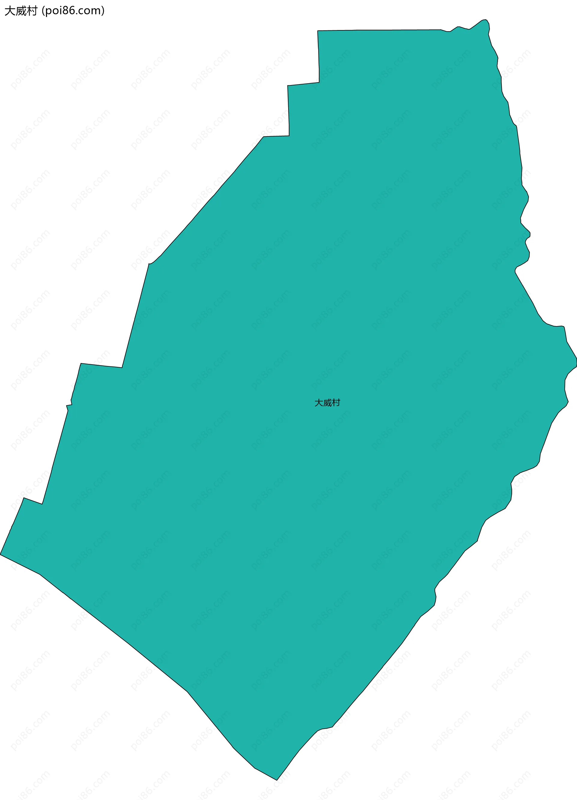 大威村边界地图