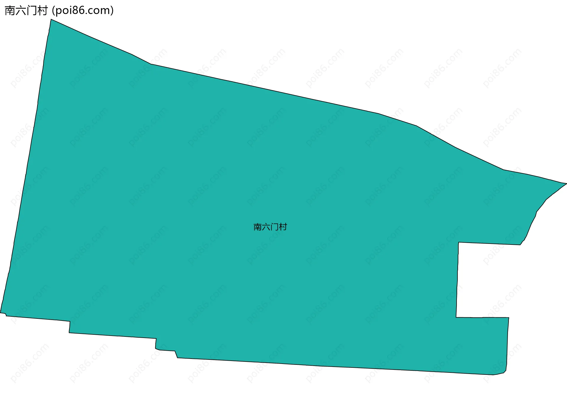 南六门村边界地图