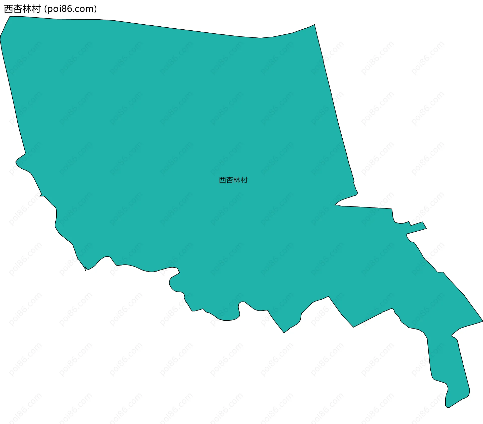 西杏林村边界地图