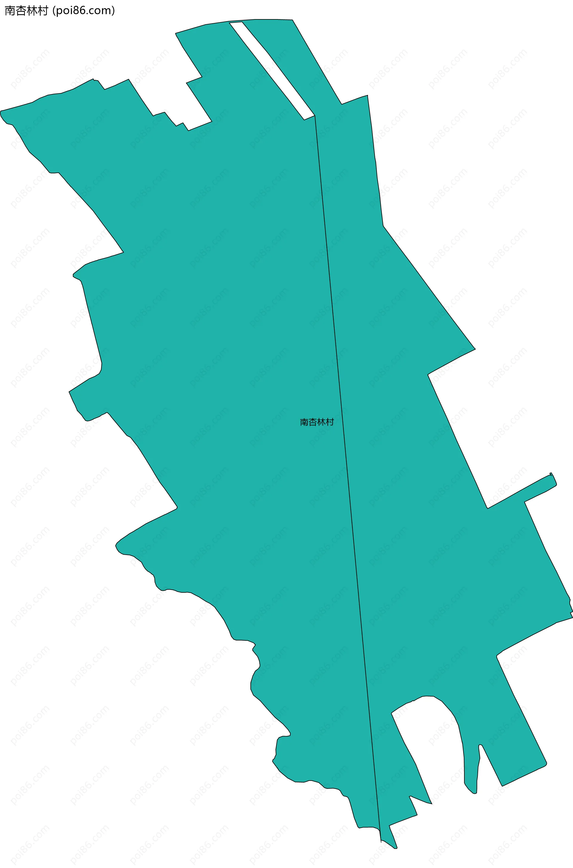 南杏林村边界地图