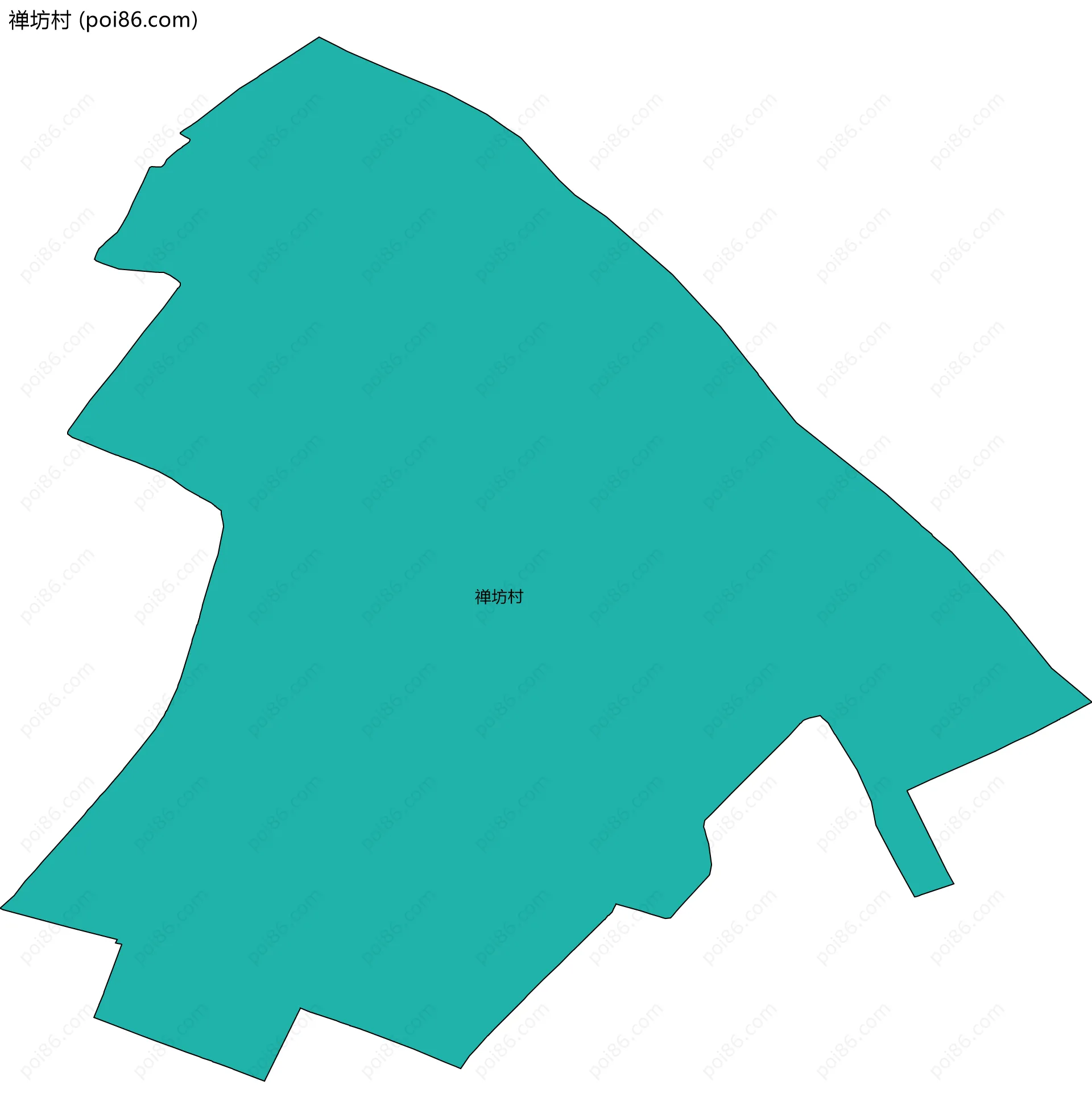 禅坊村边界地图