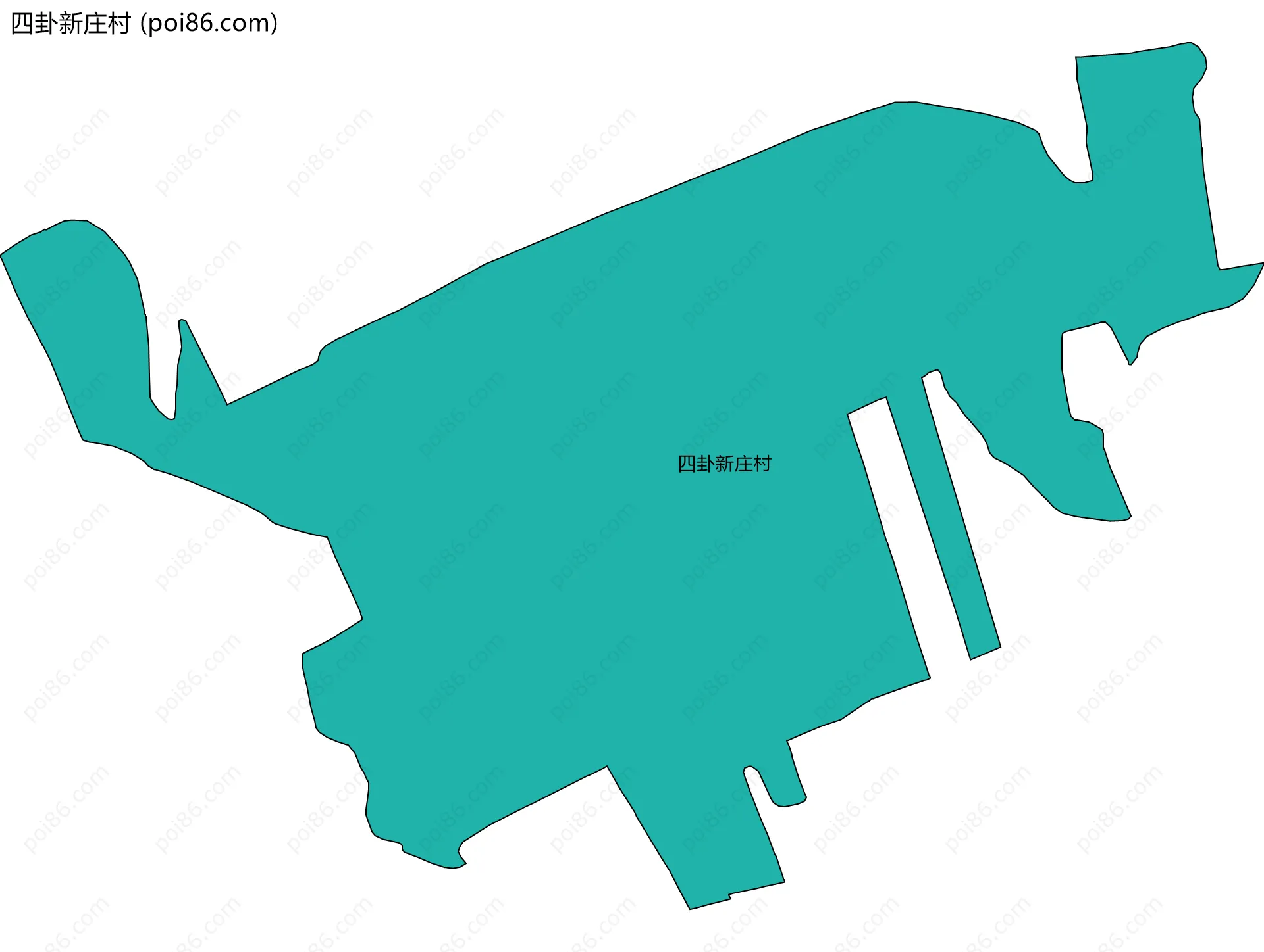 四卦新庄村边界地图