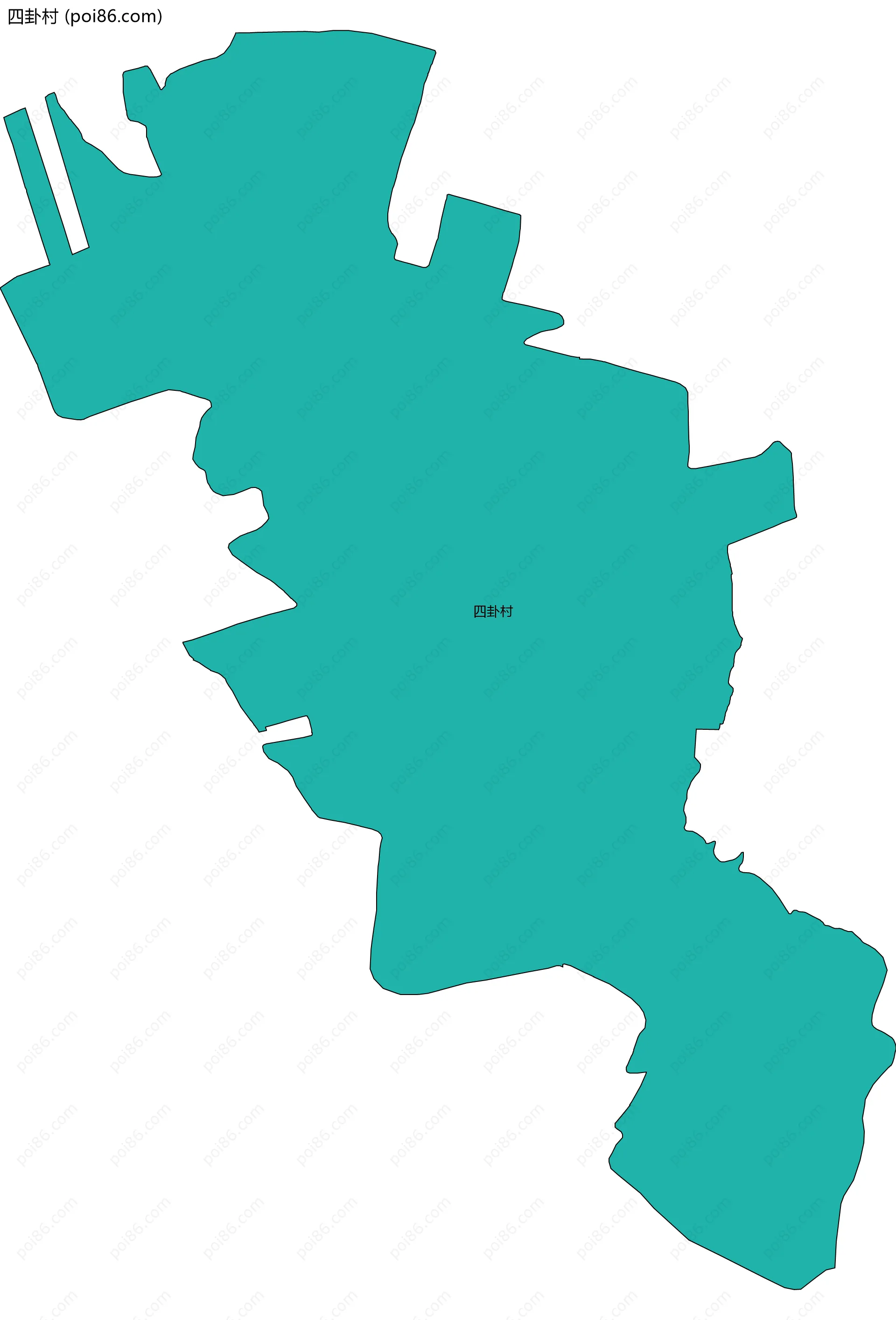 四卦村边界地图