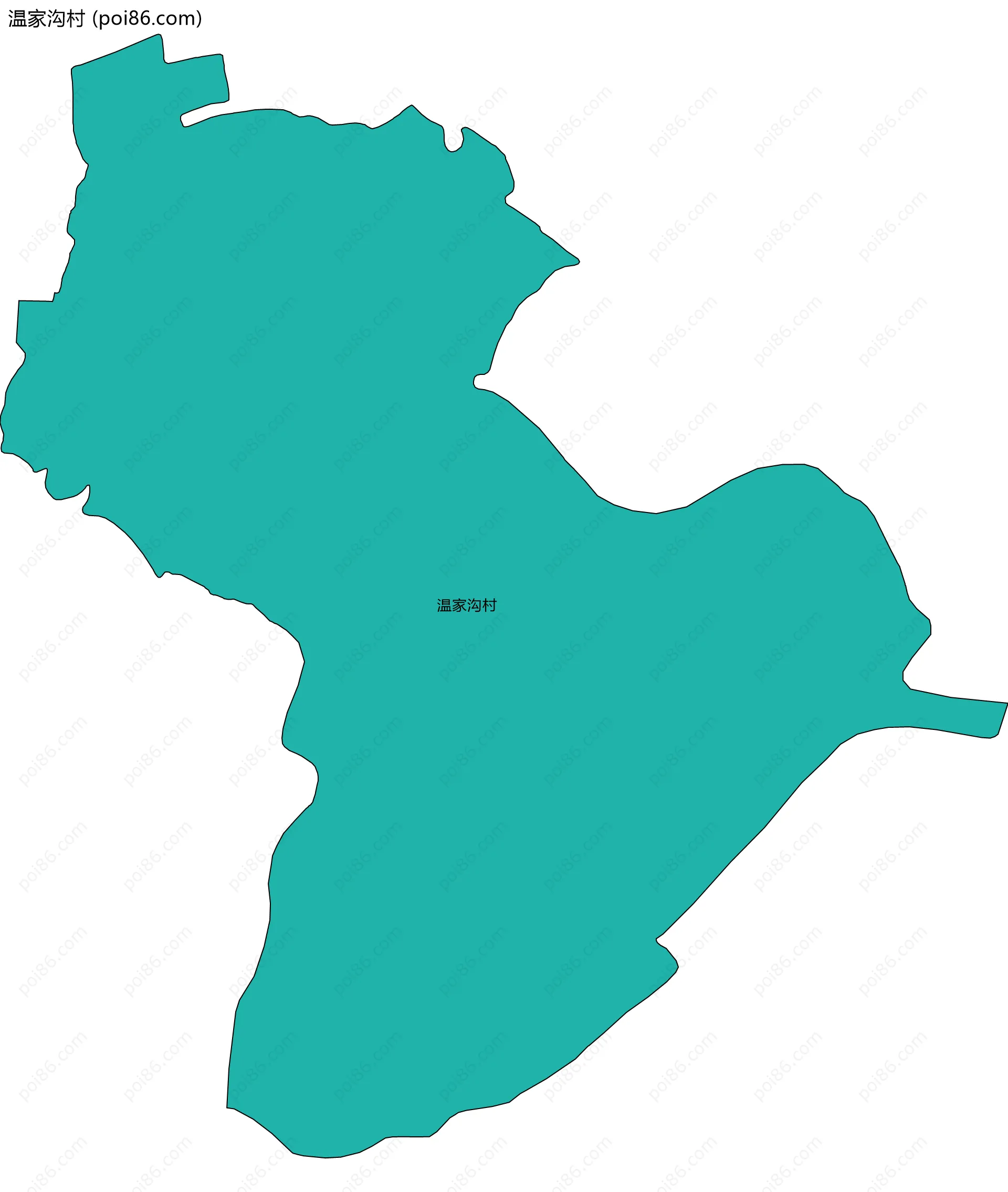 温家沟村边界地图