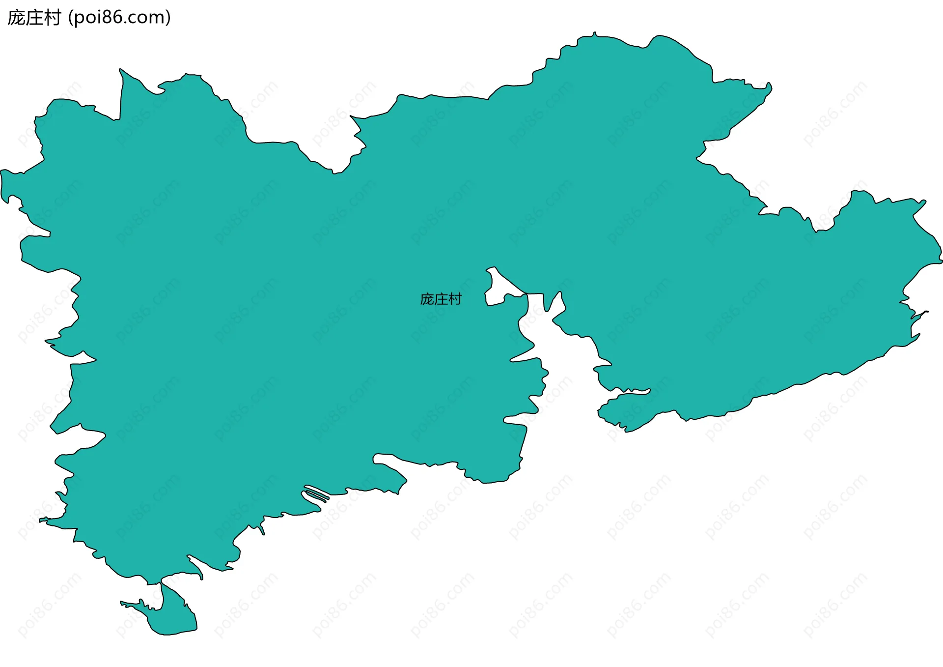 庞庄村边界地图