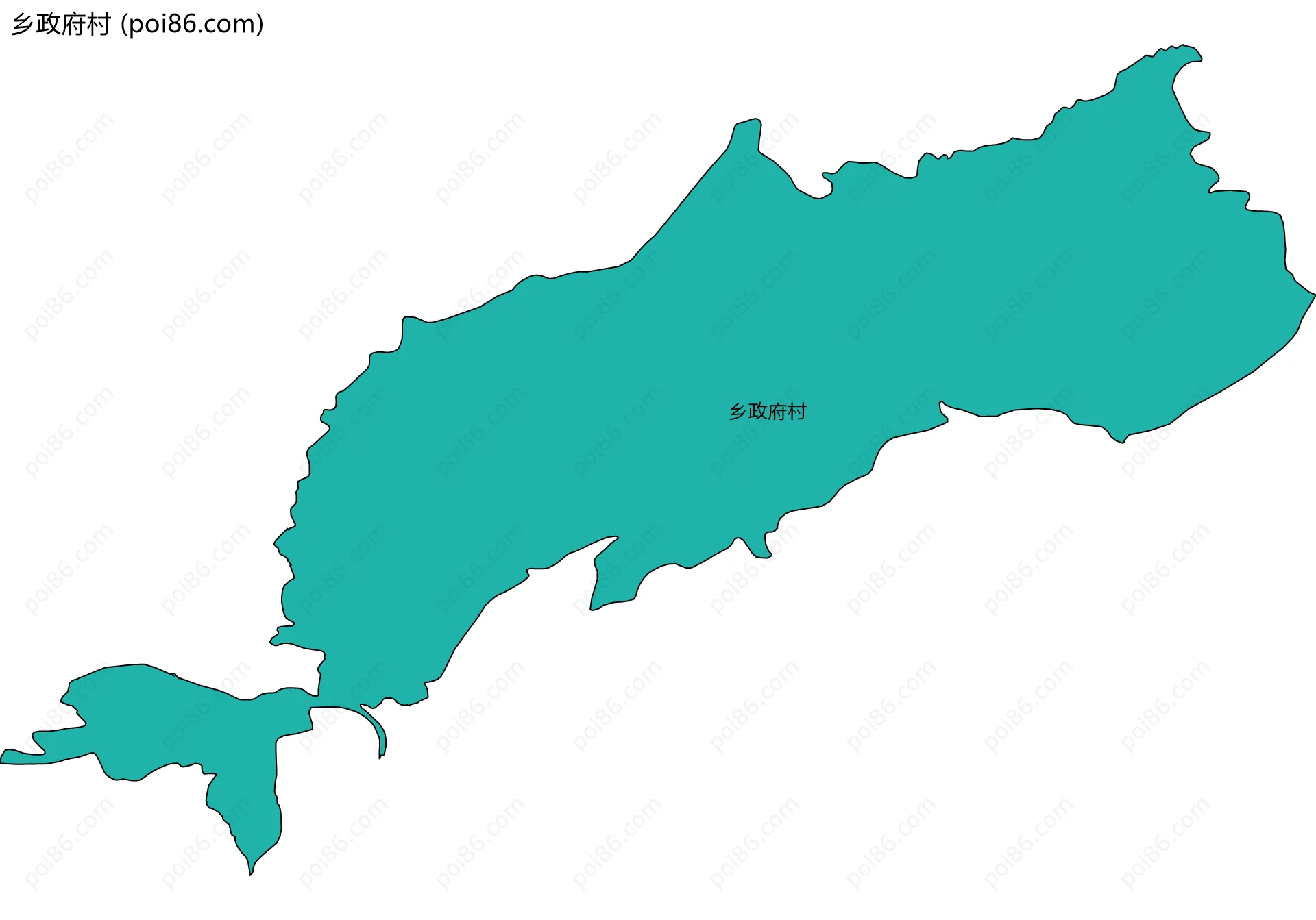乡政府村边界地图